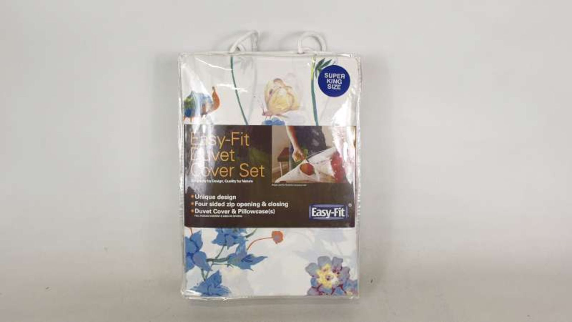 6 X BRAND NEW EASY-FIT SUPERKING SIZE LILAC FLORAL DUVET + 2 PILLOWCASES RRP £73.65 PER PIECE