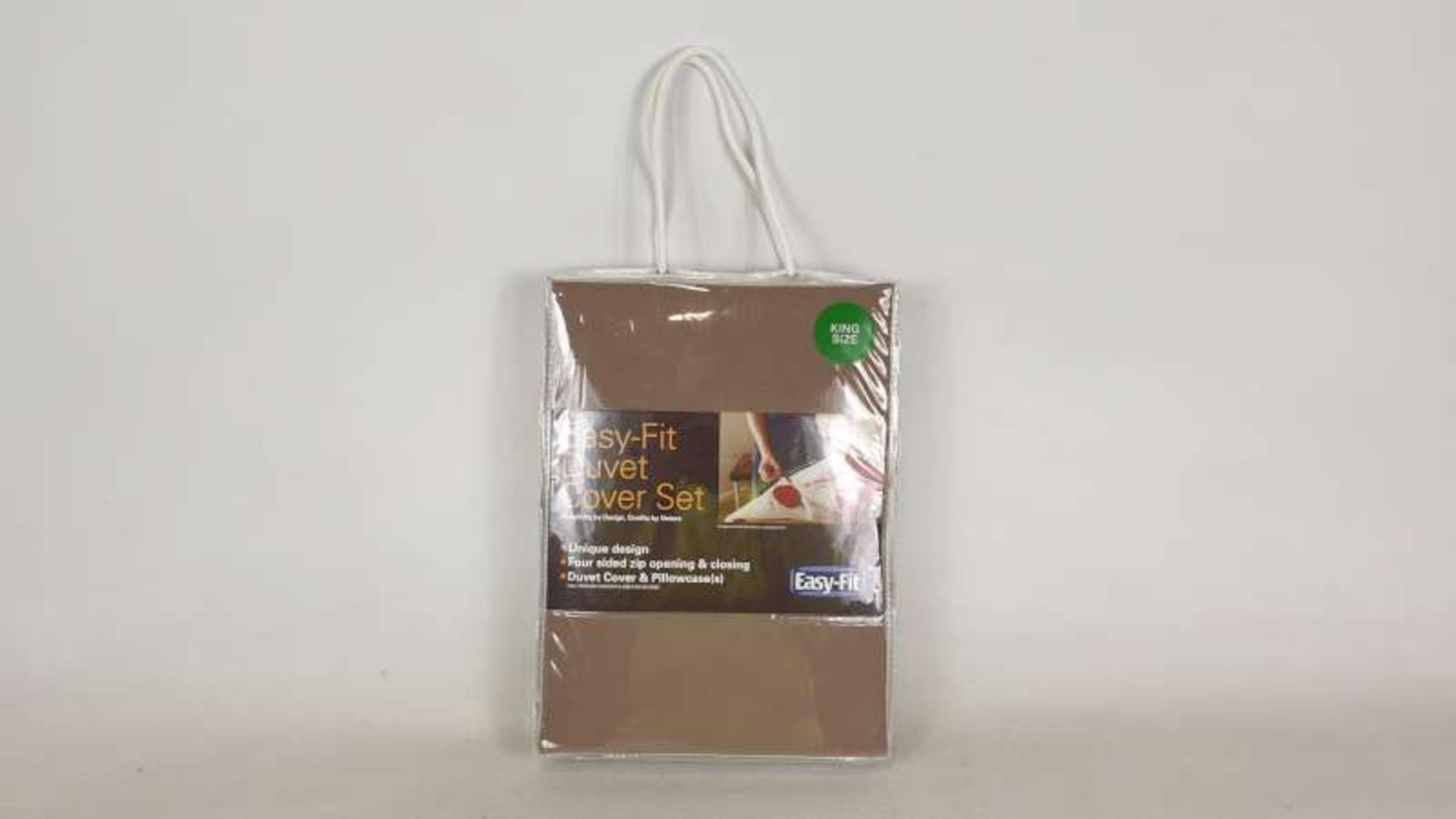 6 X BRAND NEW EASY-FIT KING SIZE MOCHA DUVET + 2 PILLOWCASES RRP £59.95 PER PIECE