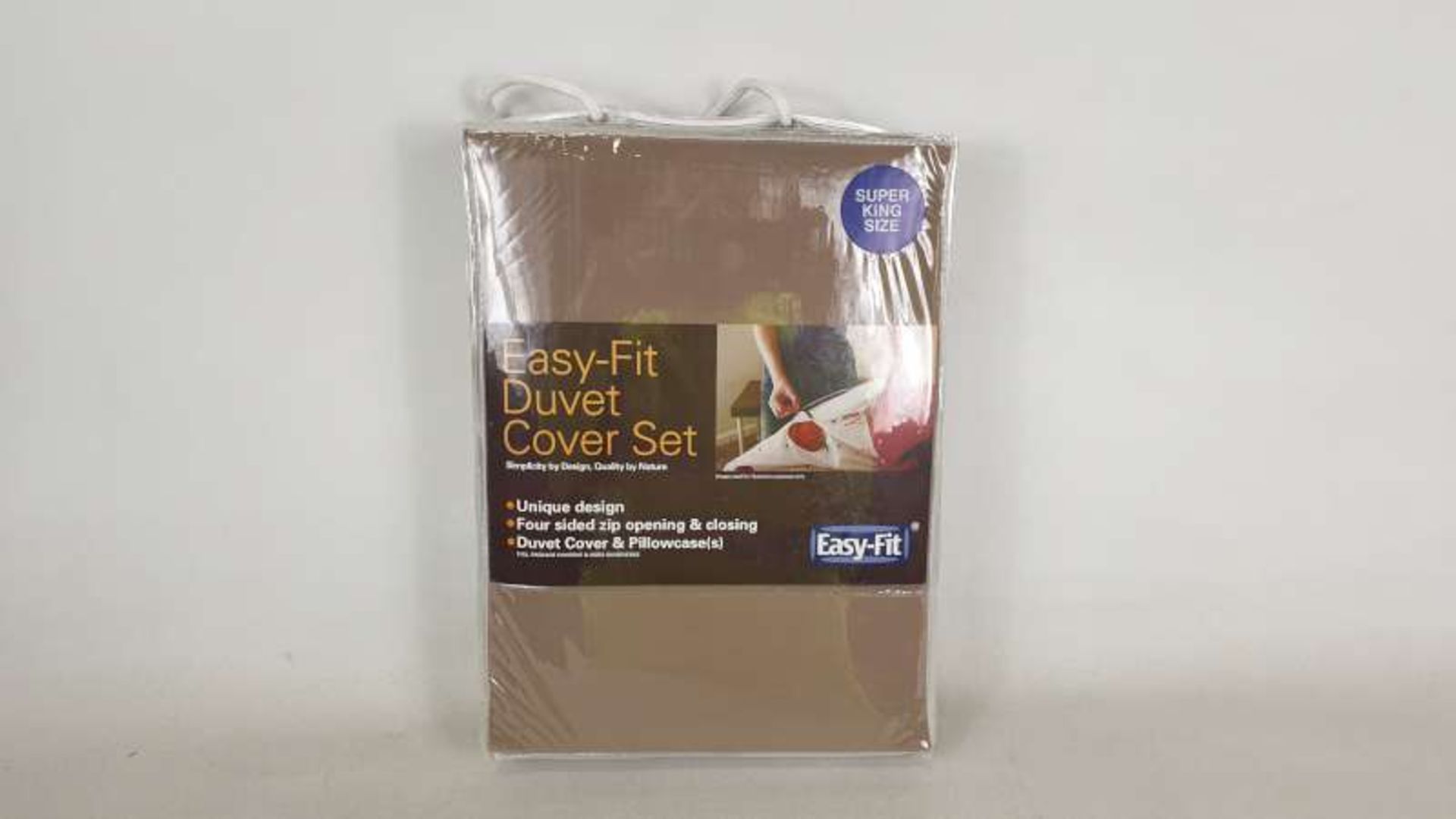 5 X BRAND NEW EASY-FIT SUPERKING SIZE MOCHA DUVET + 2 PILLOWCASES RRP £68.62 PER PIECE