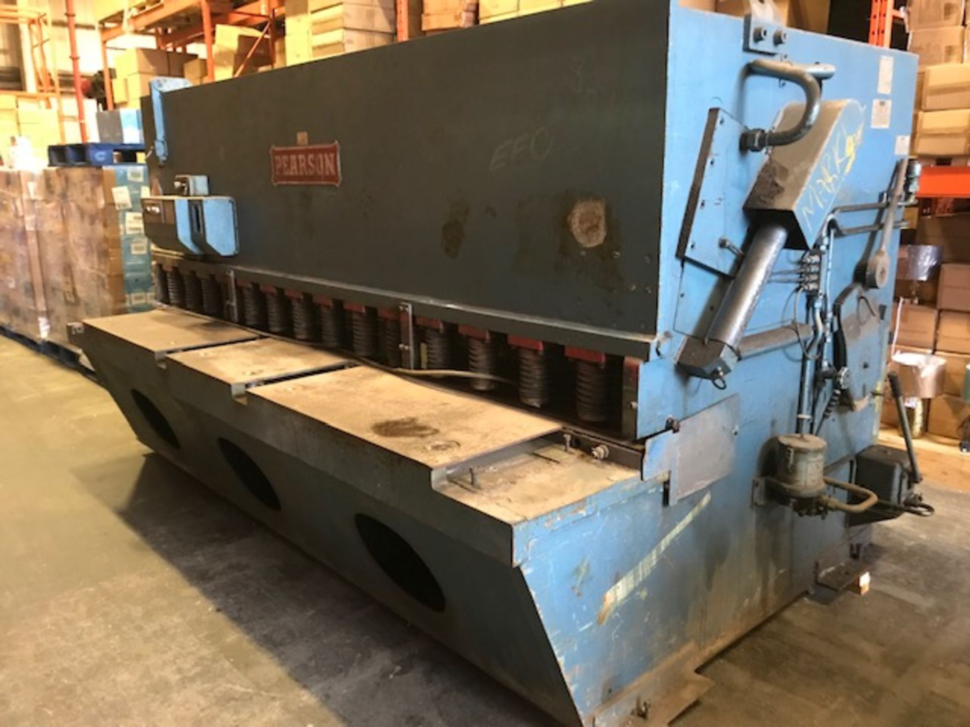 10' PEARSON 1/2" GUILLOTINE SERIAL NUMBER 680508 / 5, YEAR UNKNOW PLEASE NOTE THIS ITEM IS STORED AT