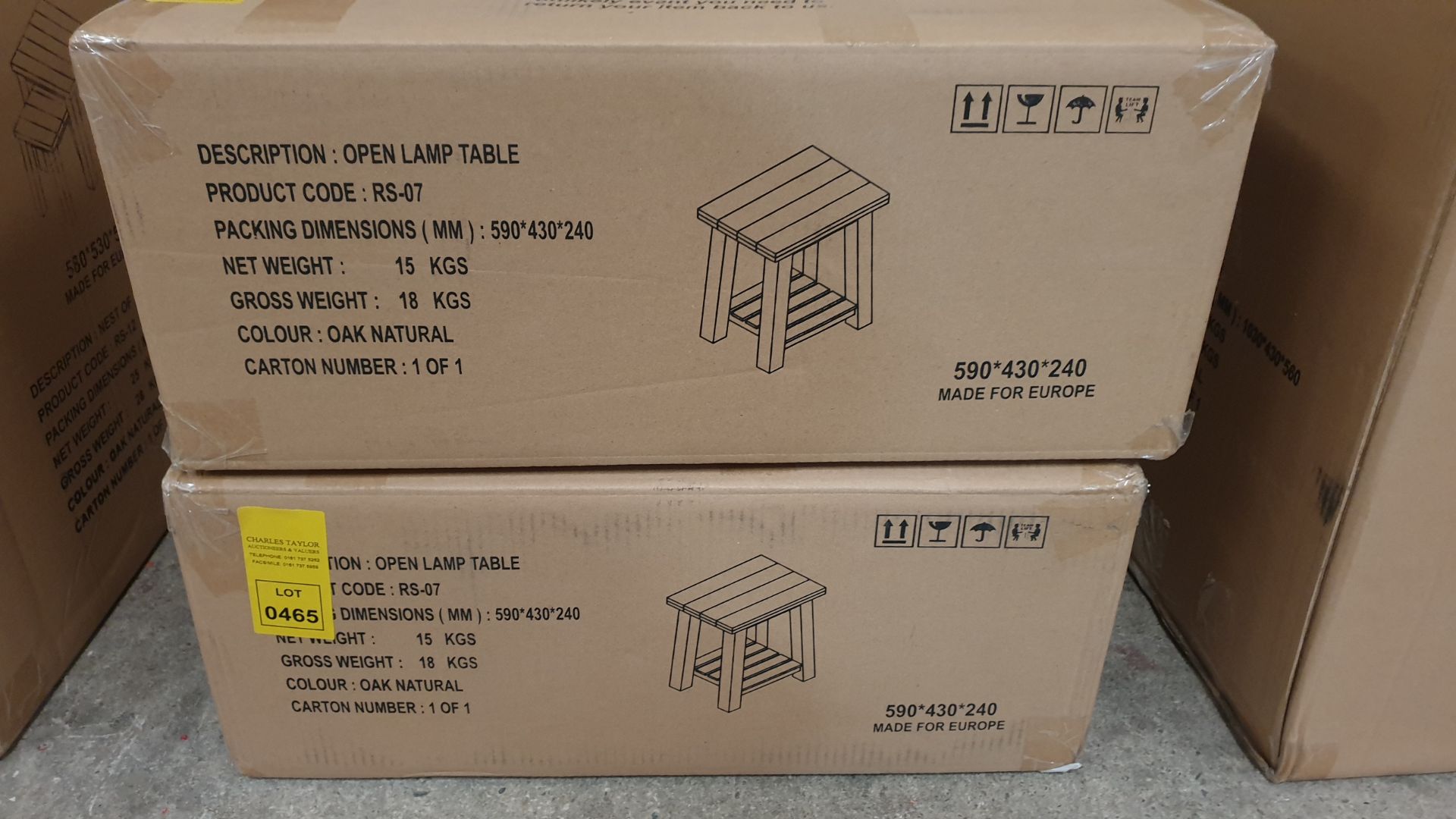 BRAND NEW BOXED OPEN LAMP TABLE