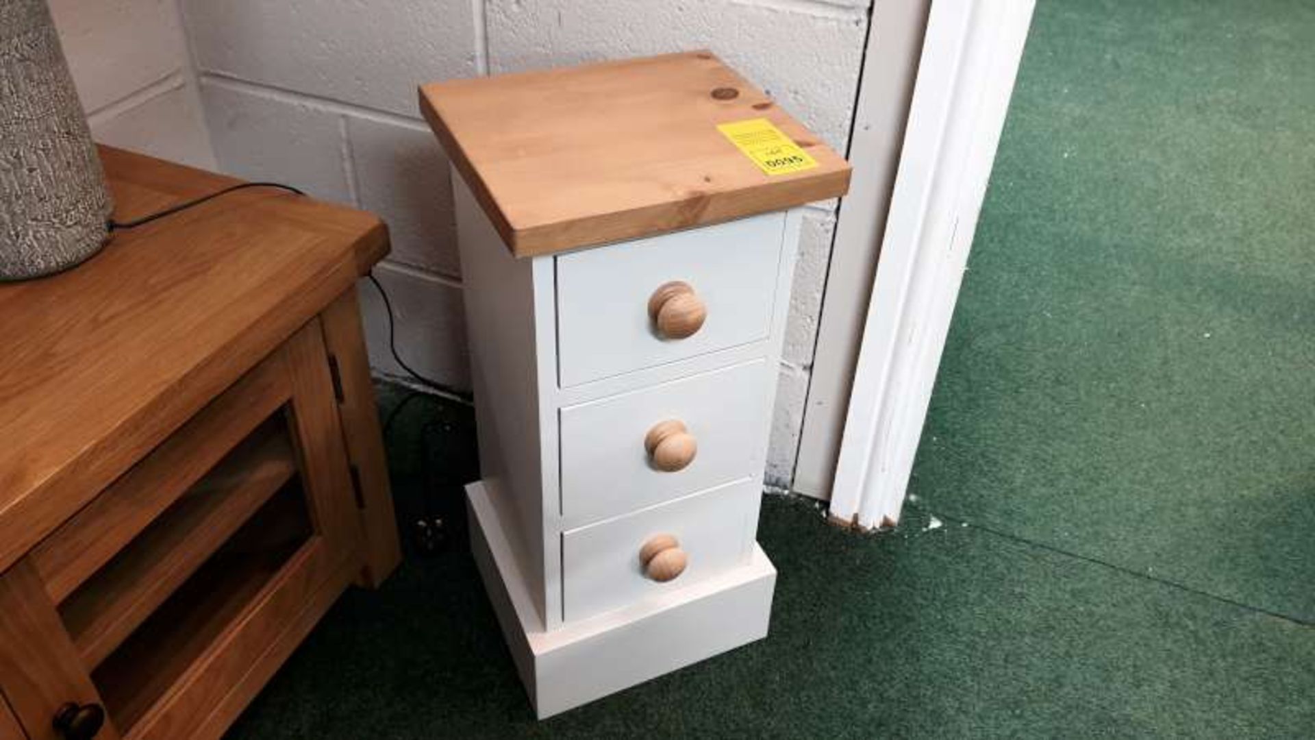 BERGEN NARROW BEDSIDE UNIT WITH 3 DRAWERS RRP £229