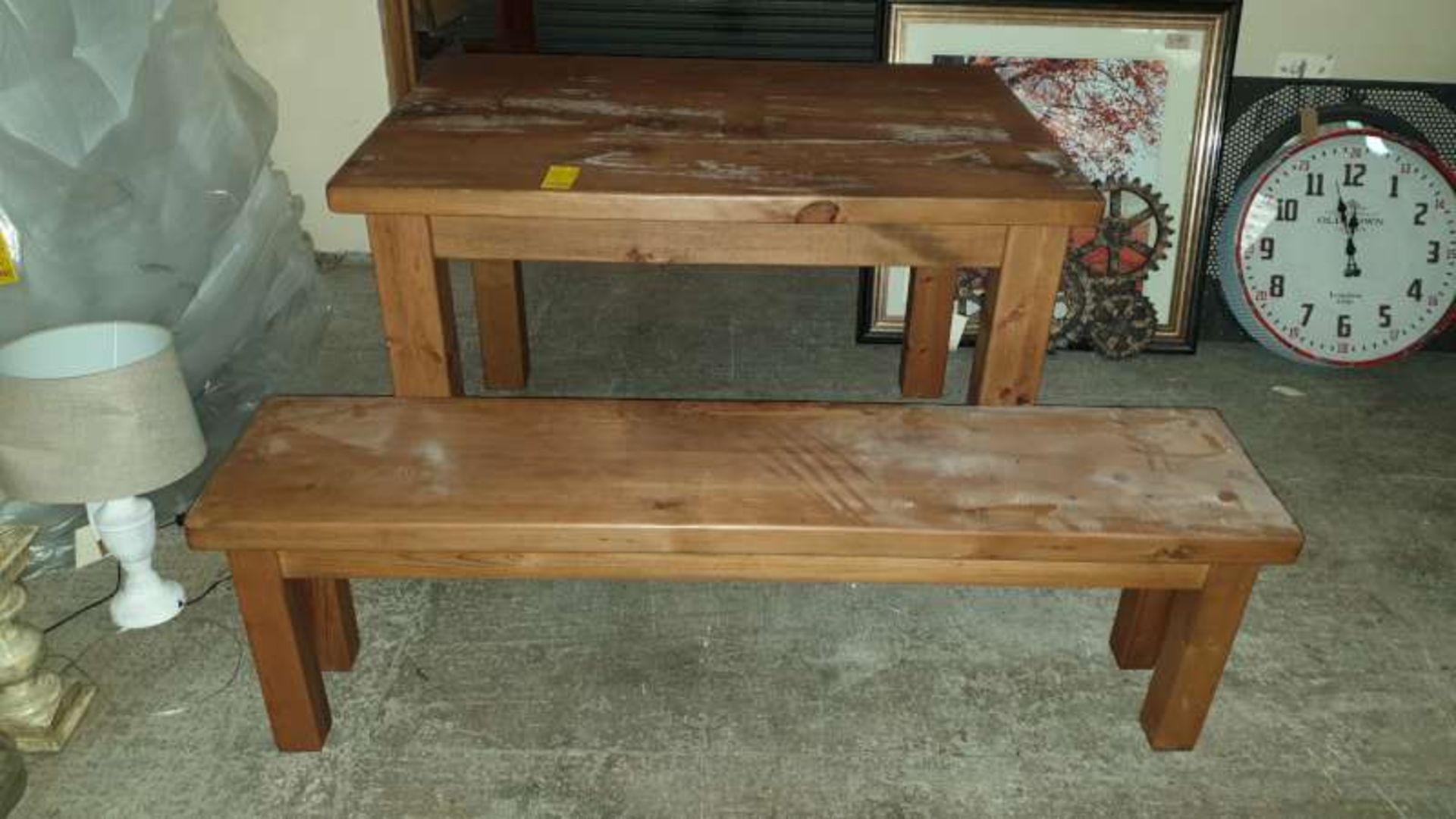 DINING TABLE WITH 2 SEATER BENCH