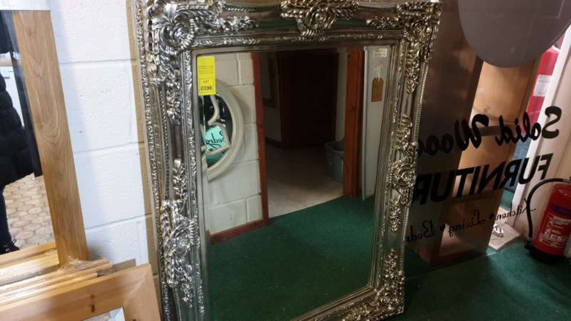 LARGE ORNATE FRAMED WALL MIRROR SIZE L1010MM X H1300MM