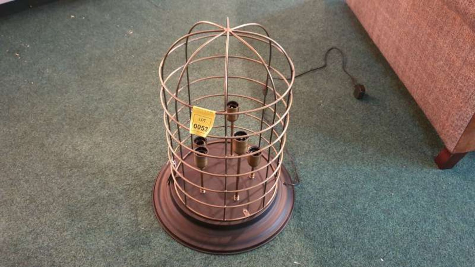 CHANGI BRONZE COLOURED 5 SOCKET LIGHTING CENTREPIECE BIRDCAGE STYLE RRP £169