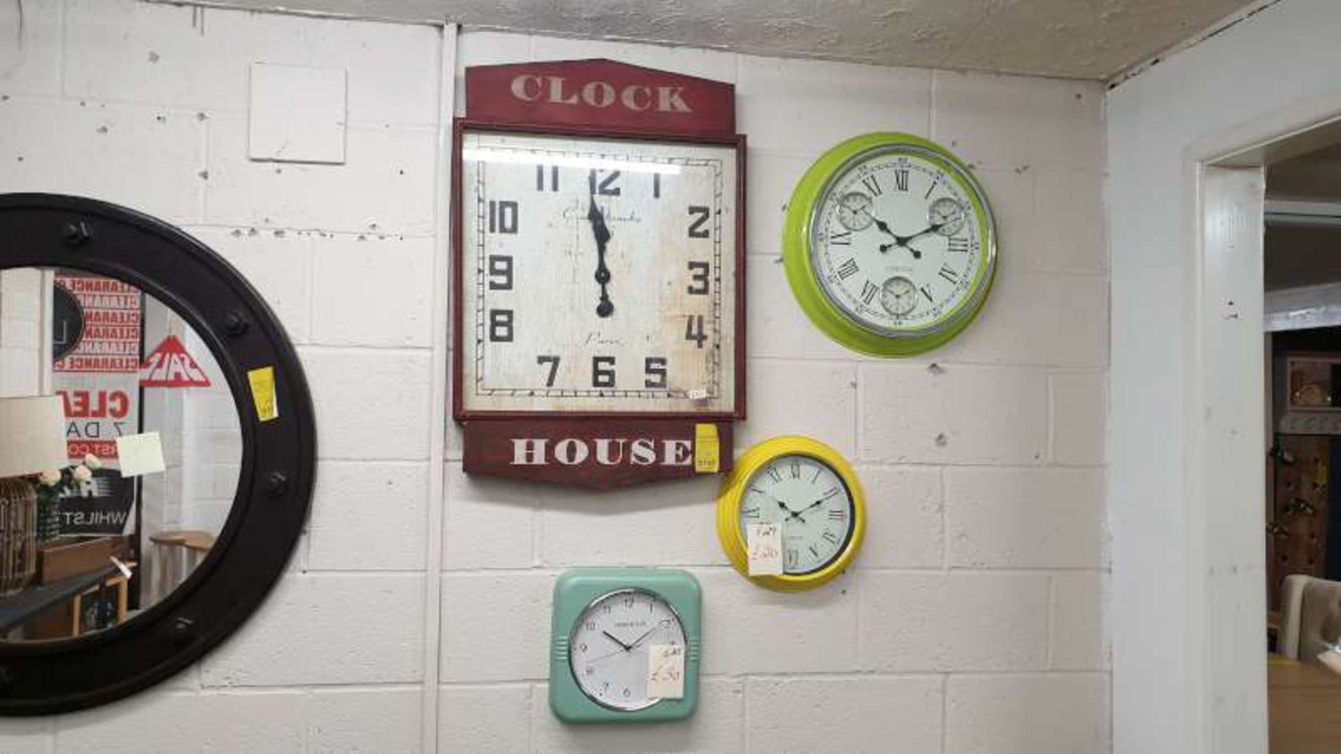 7 X VARIOUS CLOCKS