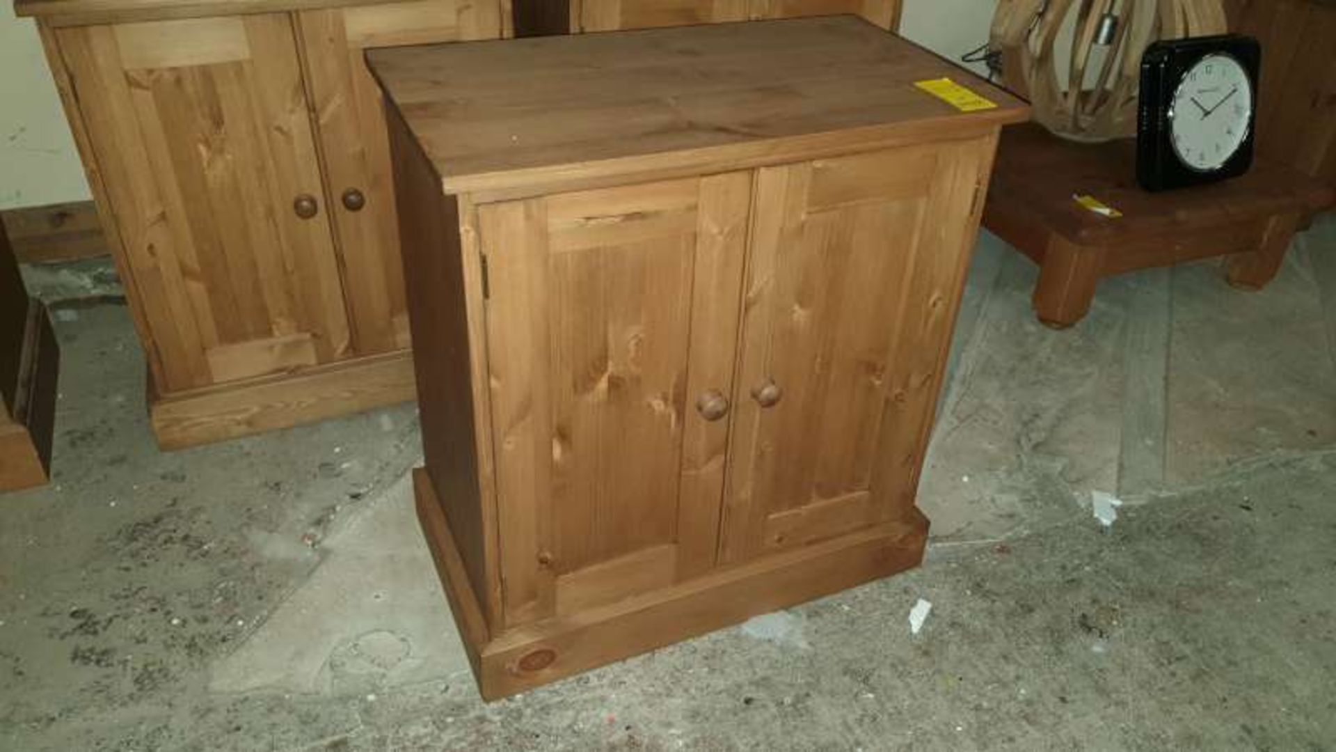 SOLID WOODEN 2 DOOR CUPBOARD 70 X 40 X 75CM HIGH RRP £349