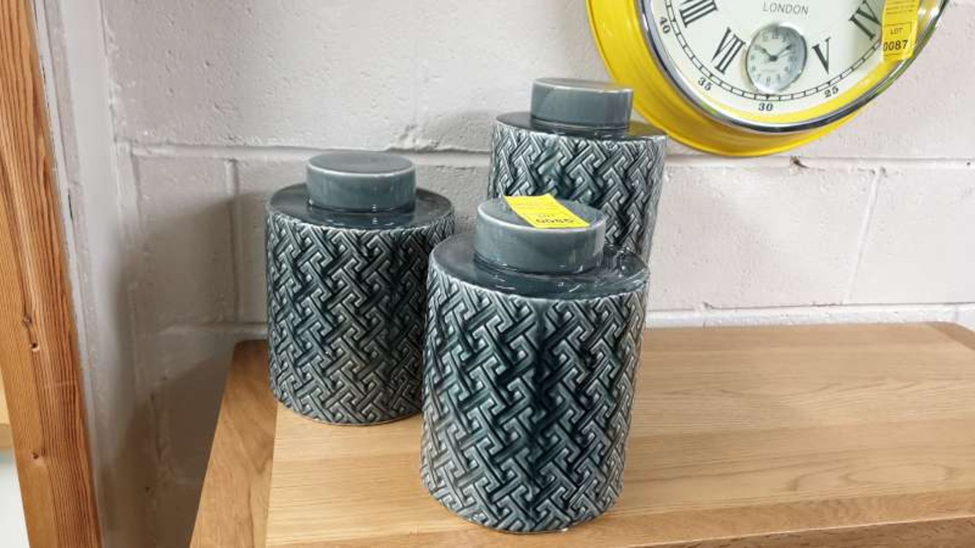 3 X ALEXANDRO LIDDED JARS (1 LARGE, 2 MEDIUM). TOTAL RRP £157