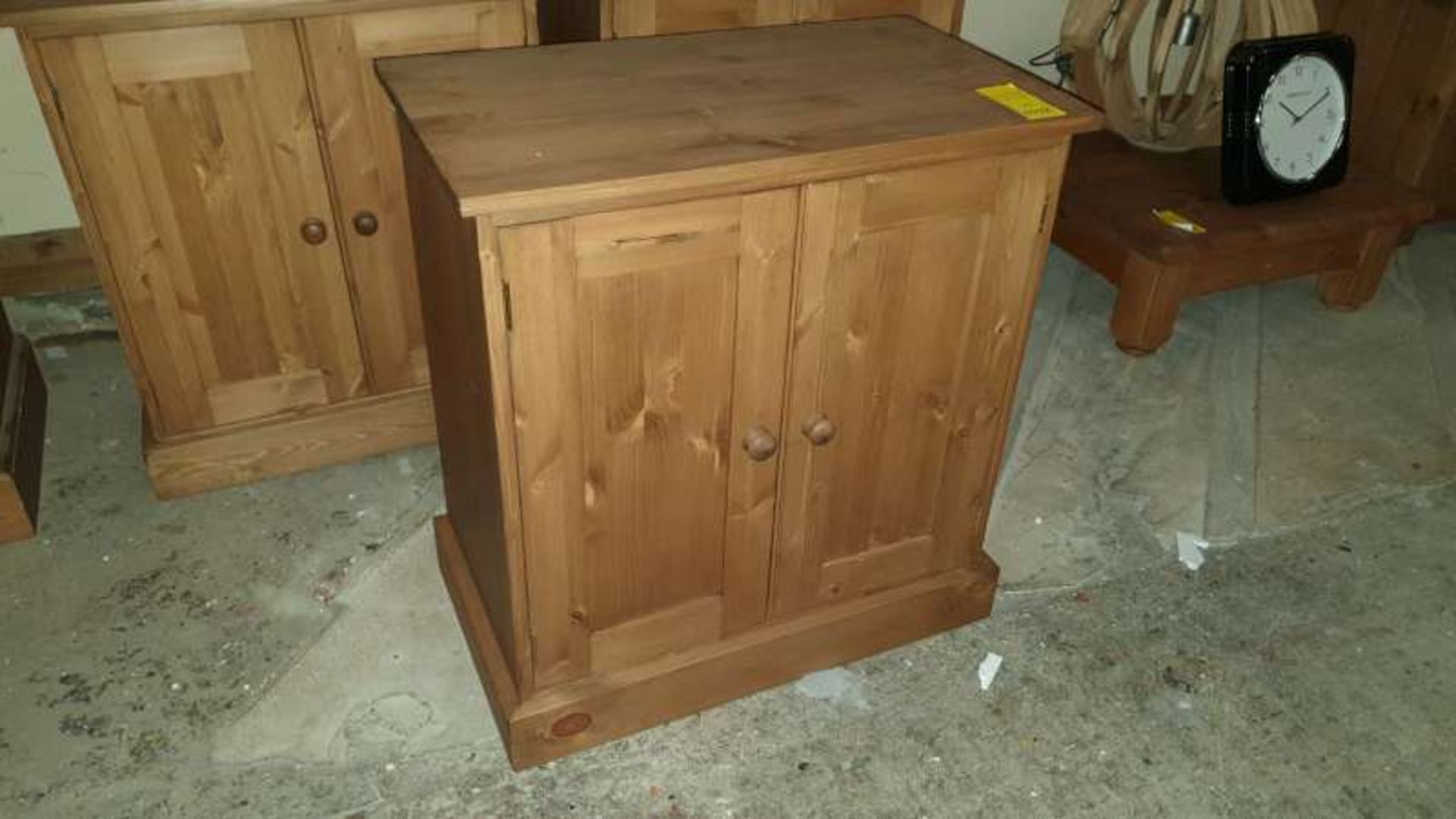 SOLID WOODEN 2 DOOR CUPBOARD 70 X 40 X 75CM HIGH RRP £349