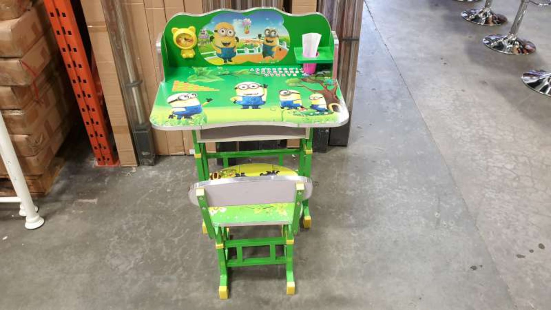 4 X BRAND NEW BOXED CHILDRENS DESKS WITH CUP HOLDER