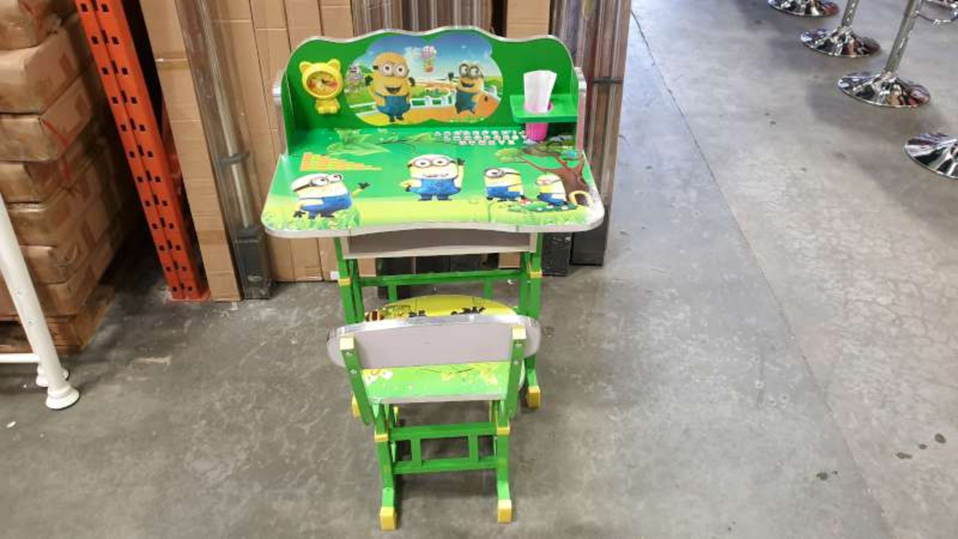 4 X BRAND NEW BOXED CHILDRENS DESKS WITH CUP HOLDER