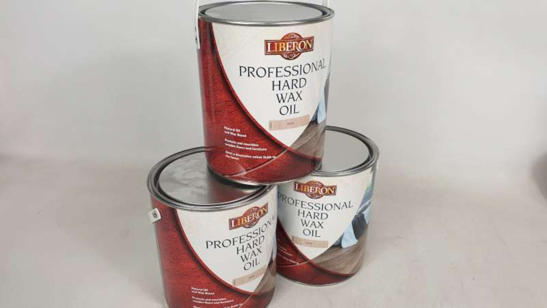 10 X BRAND NEW 2.5LITRE TINS LIBERON PROFESSIONAL HARD WAX OIL COLOUR WHITE