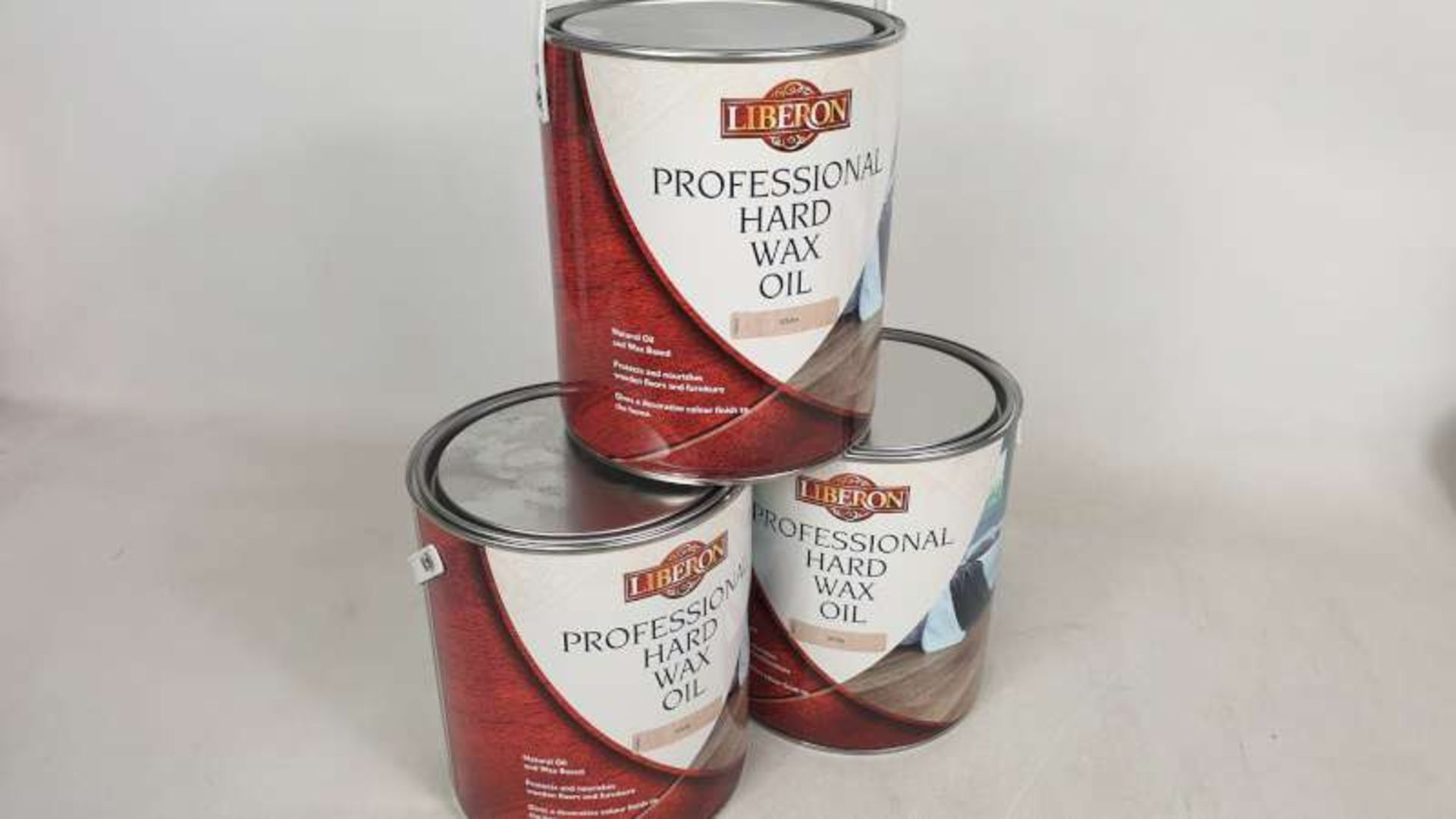 10 X BRAND NEW 2.5LITRE TINS LIBERON PROFESSIONAL HARD WAX OIL COLOUR WHITE