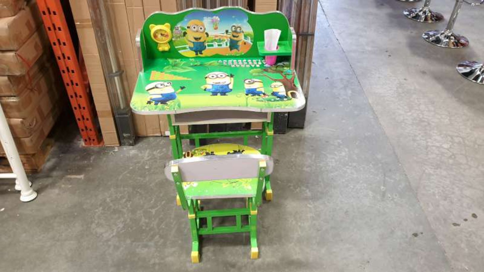 4 X BRAND NEW BOXED CHILDRENS DESKS WITH CUP HOLDER