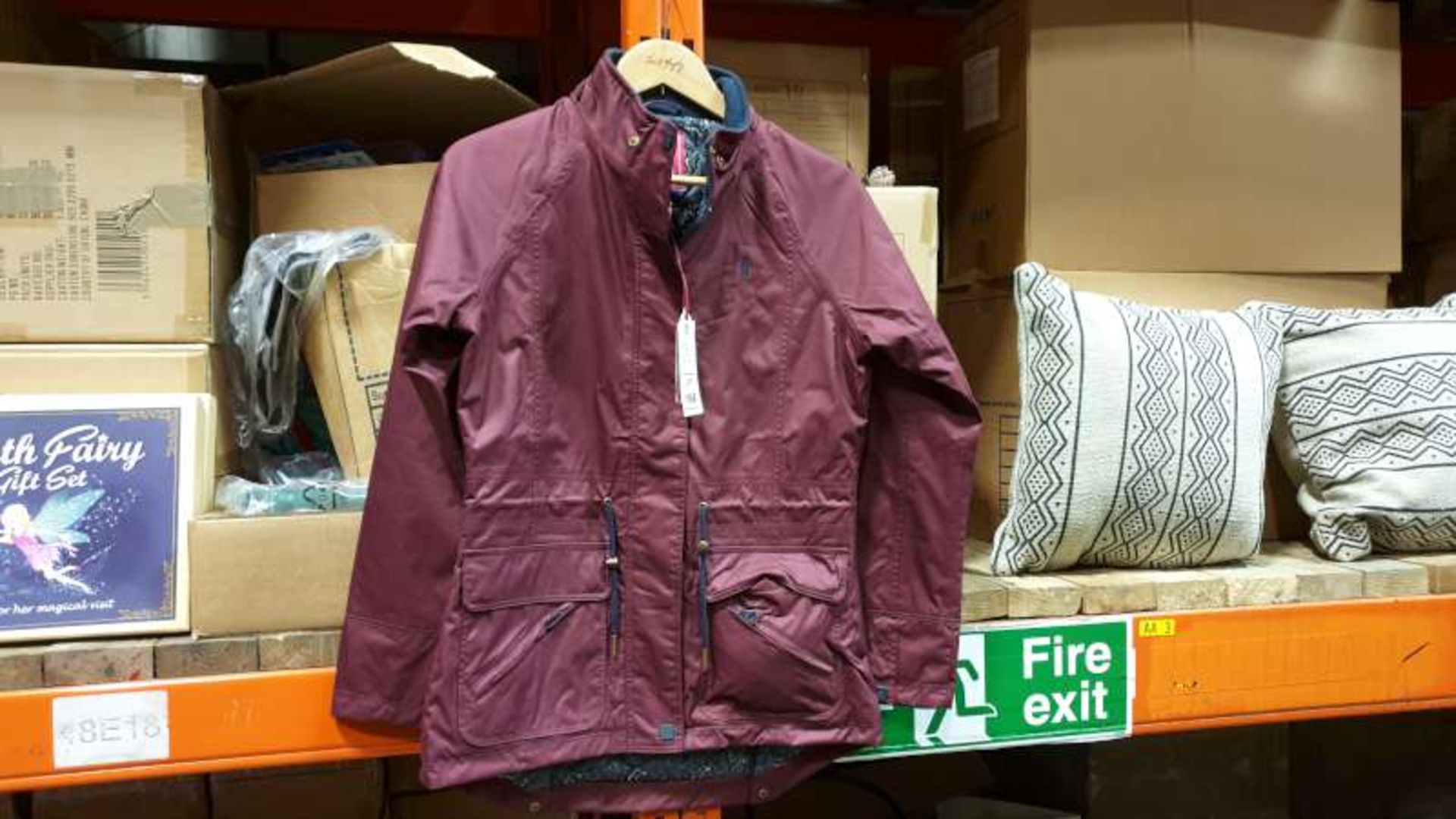 5 X JACK MURPHY LADIES BURGUNDY COLOURED DANIELLE JACKETS SIZES 12 AND 14