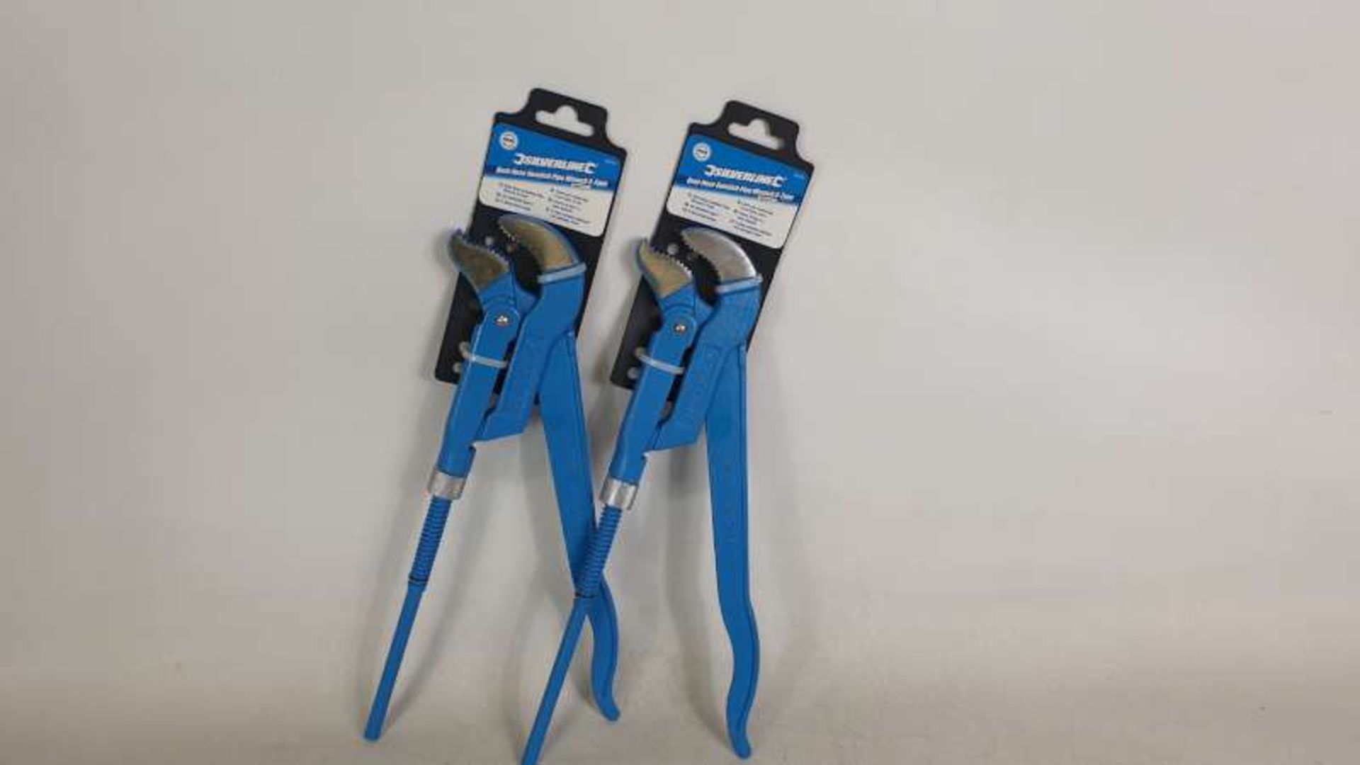 12 X BRAND NEW SILVERLINE BENT NOSE SWEDISH PIPE WRENCH S-TYPE 25MM