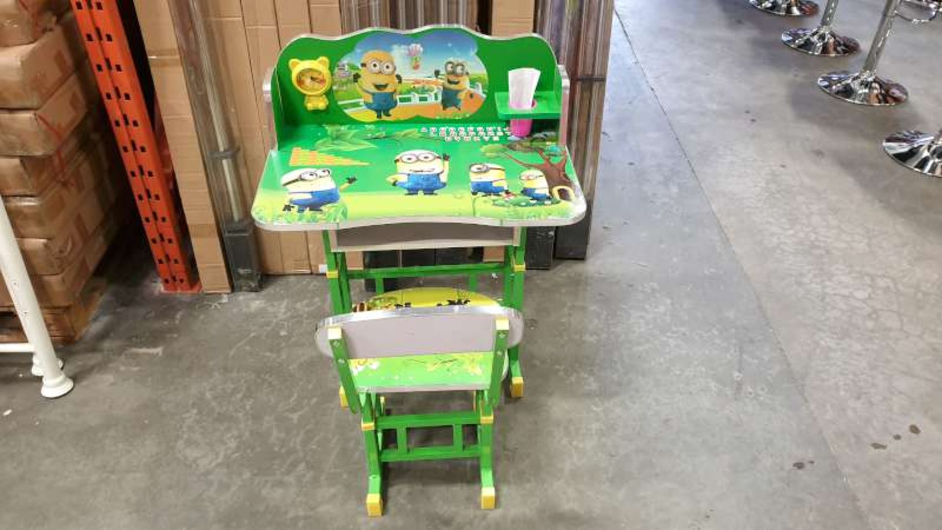 4 X BRAND NEW BOXED CHILDRENS DESKS WITH CUP HOLDER