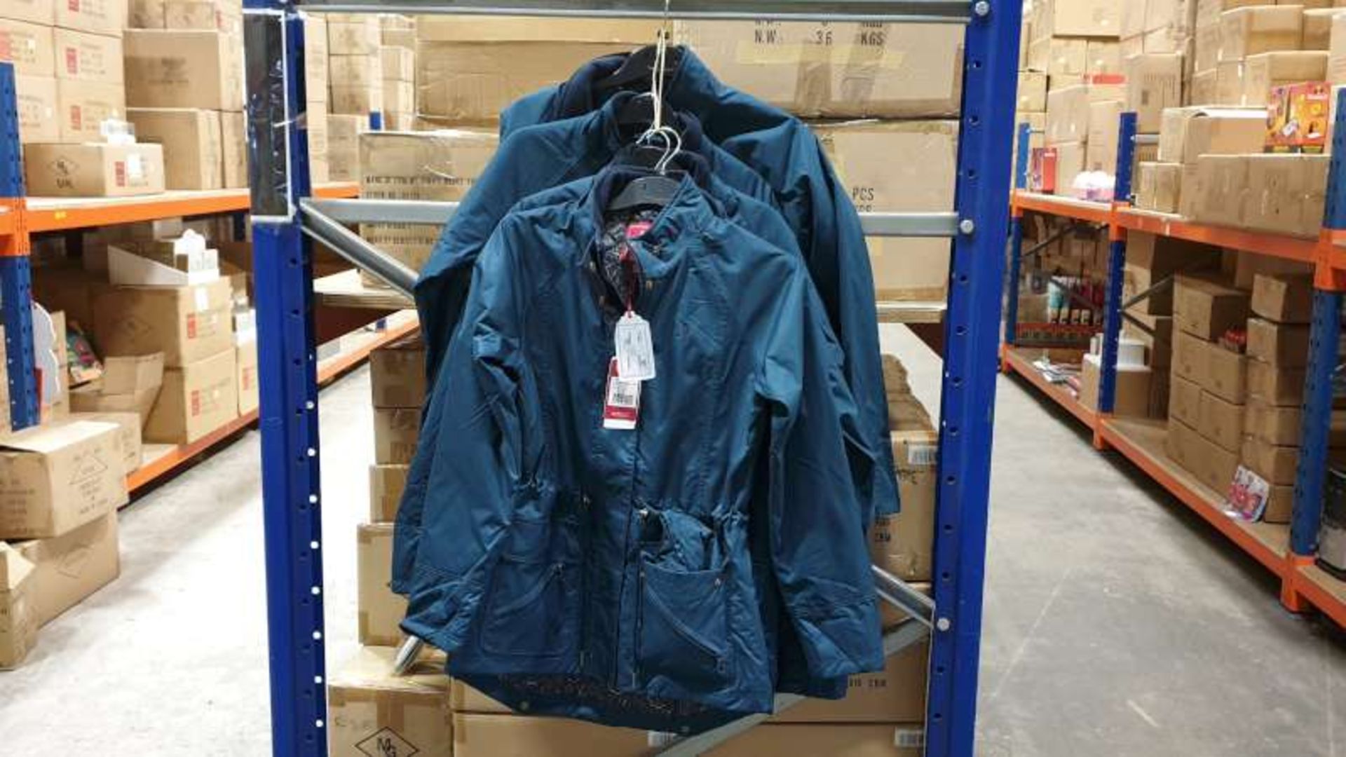 5 X JACK MURPHY LADIES TEAL COLOURED DANIELLE JACKETS SIZES 8 AND 10