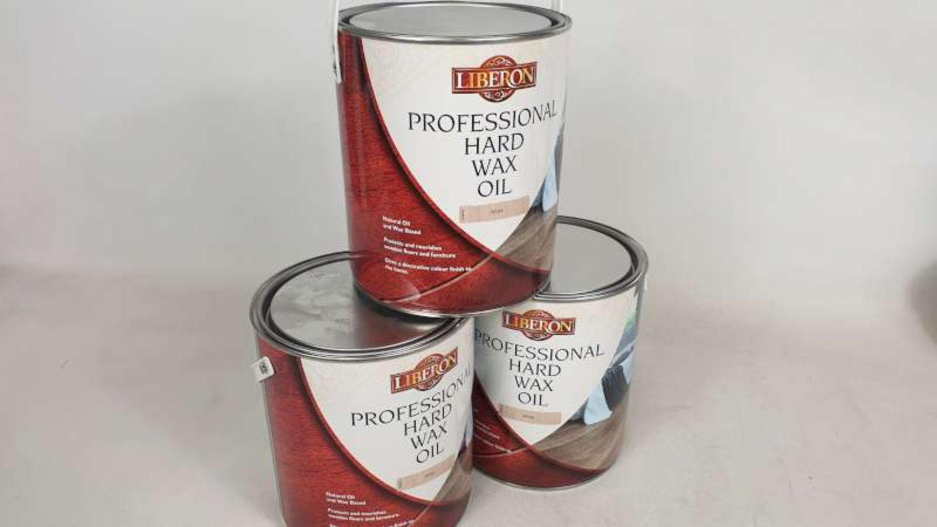 10 X BRAND NEW 2.5LITRE TINS LIBERON PROFESSIONAL HARD WAX OIL COLOUR WHITE