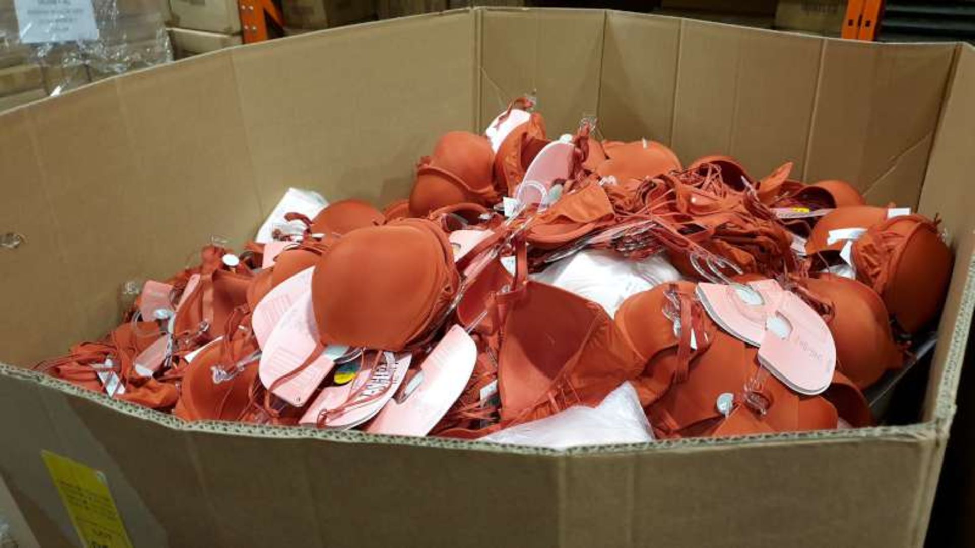 PALLET BOX CONTAINING A LARGE QTY OF BRA'S IN VARIOUS COLOURS / SIZES / STYLES