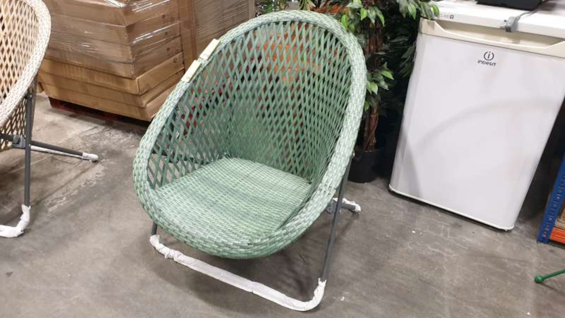 4 X GREEN COLOURED GARDEN LEISURE CHAIRS