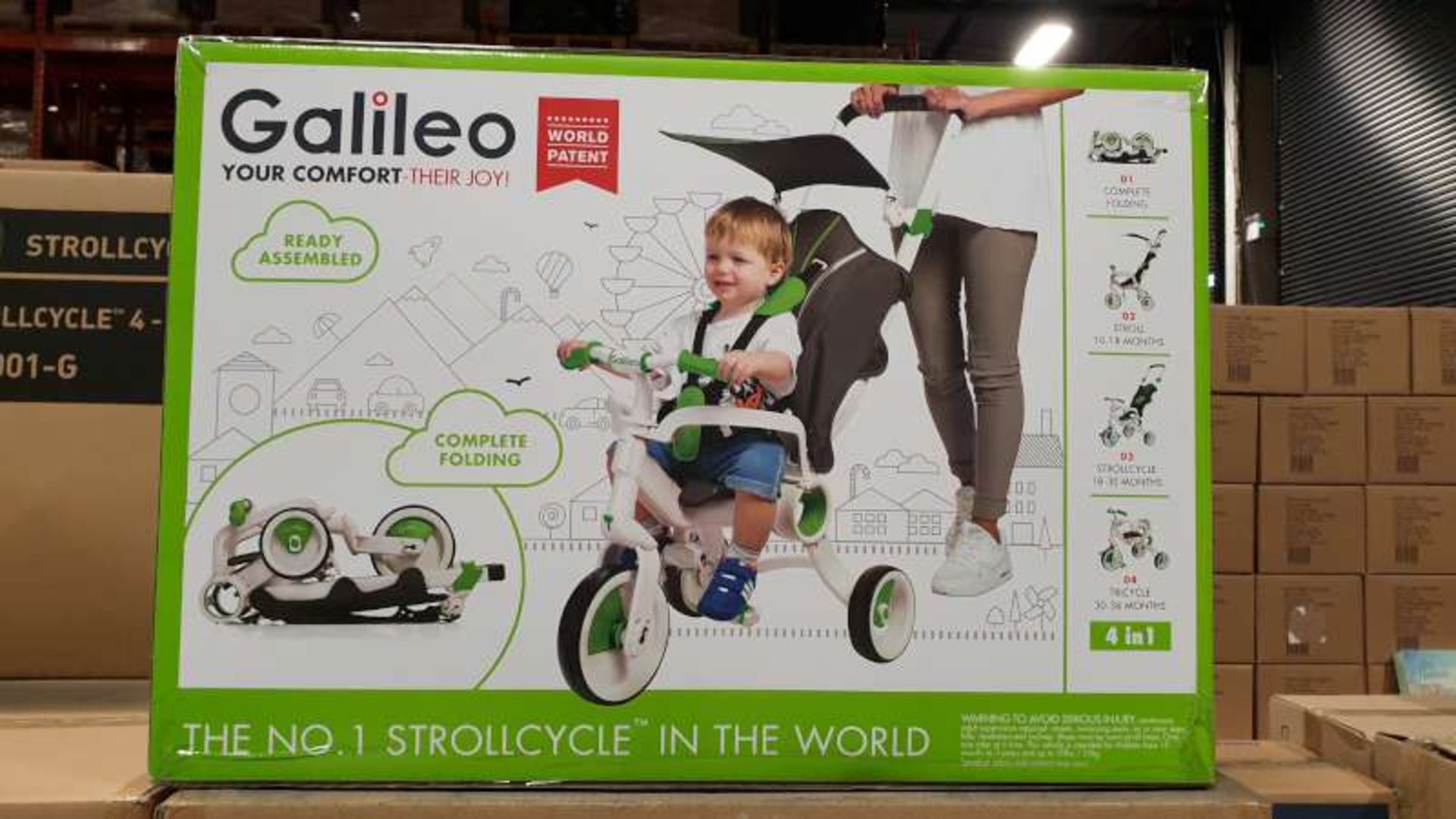 BRAND NEW BOXED GALILEO 4 IN 1 FOLDABLE STROLLCYCLE