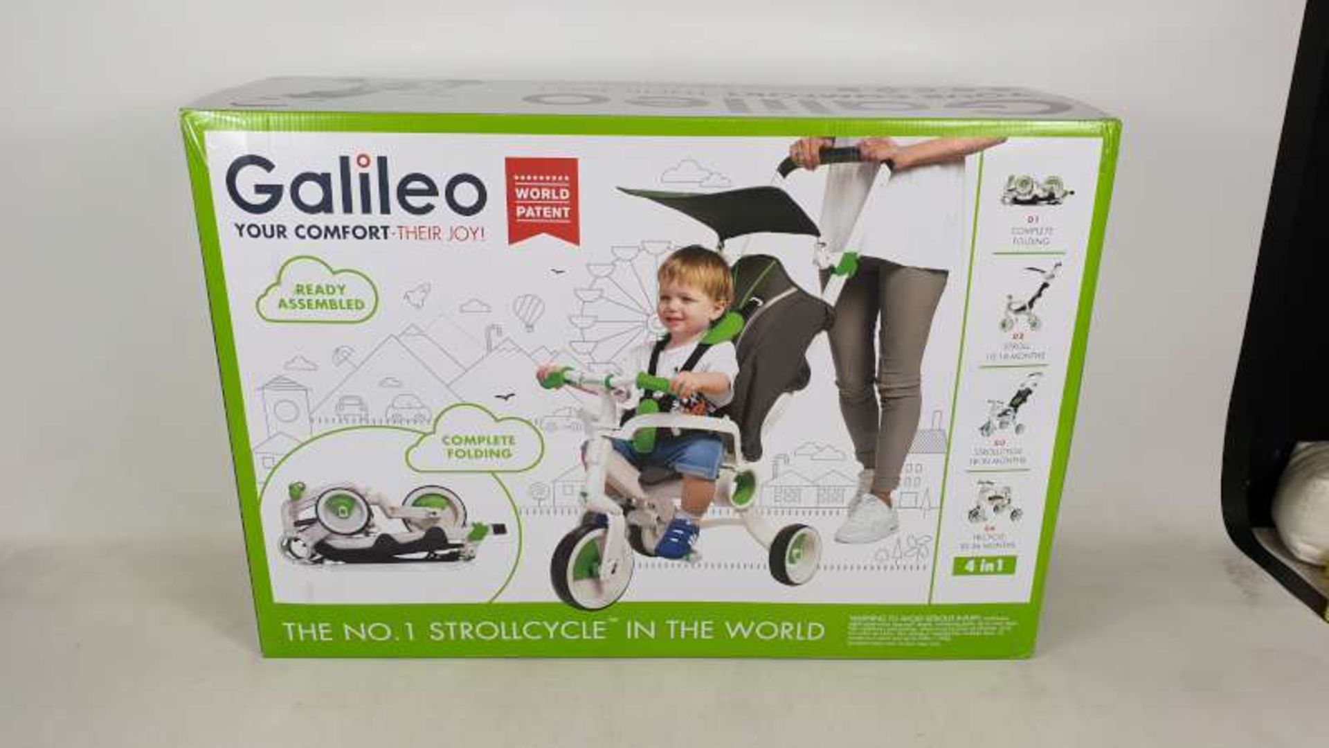 BRAND NEW BOXED GALILEO 4 IN 1 FOLDABLE STROLLCYCLE