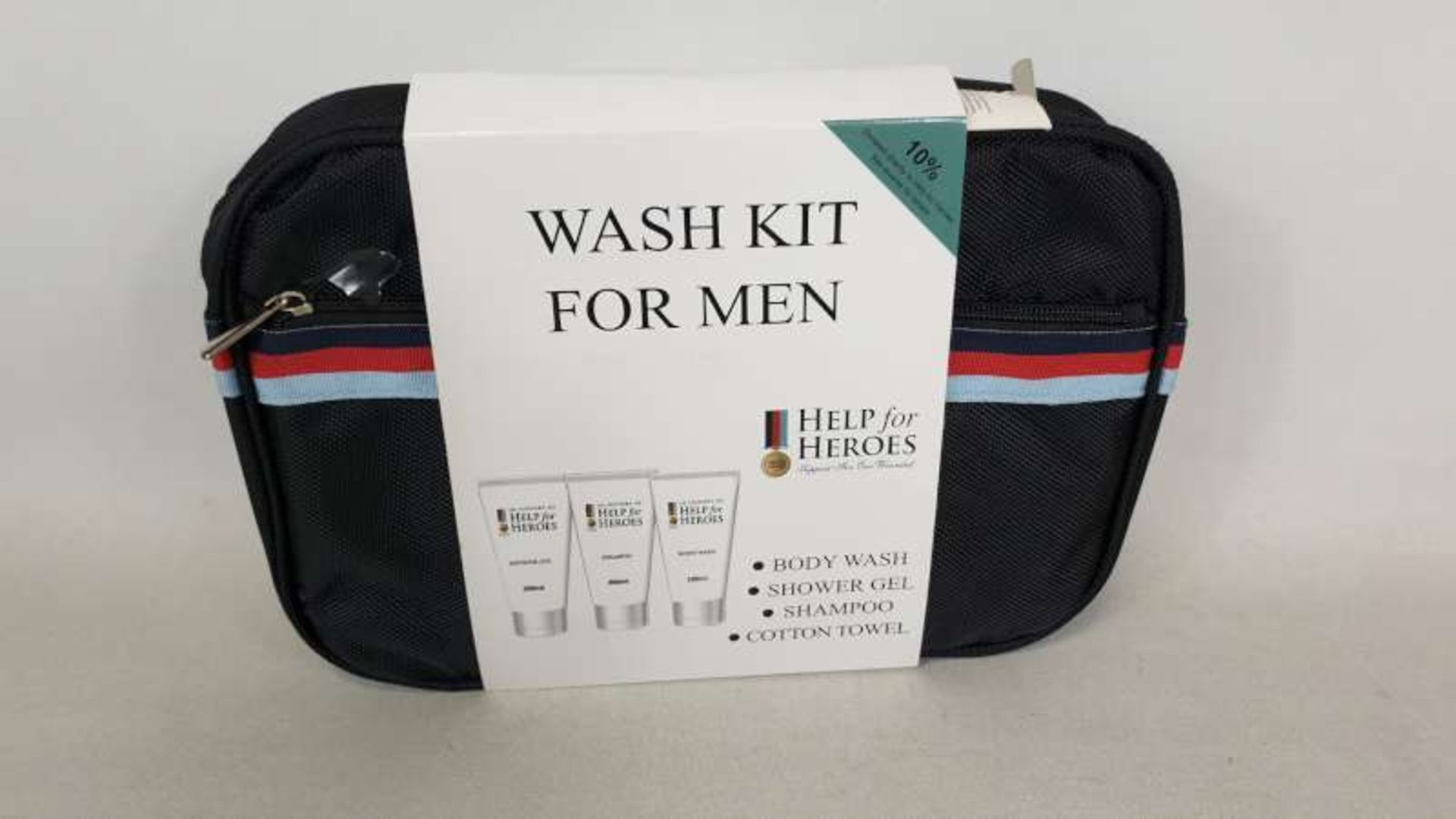 28 X HELP FOR HEROES WASH KIT FOR MEN, EACH KIT CONTAINS 200ML BODY WASH, 200ML SHOWER GEL, 200ML