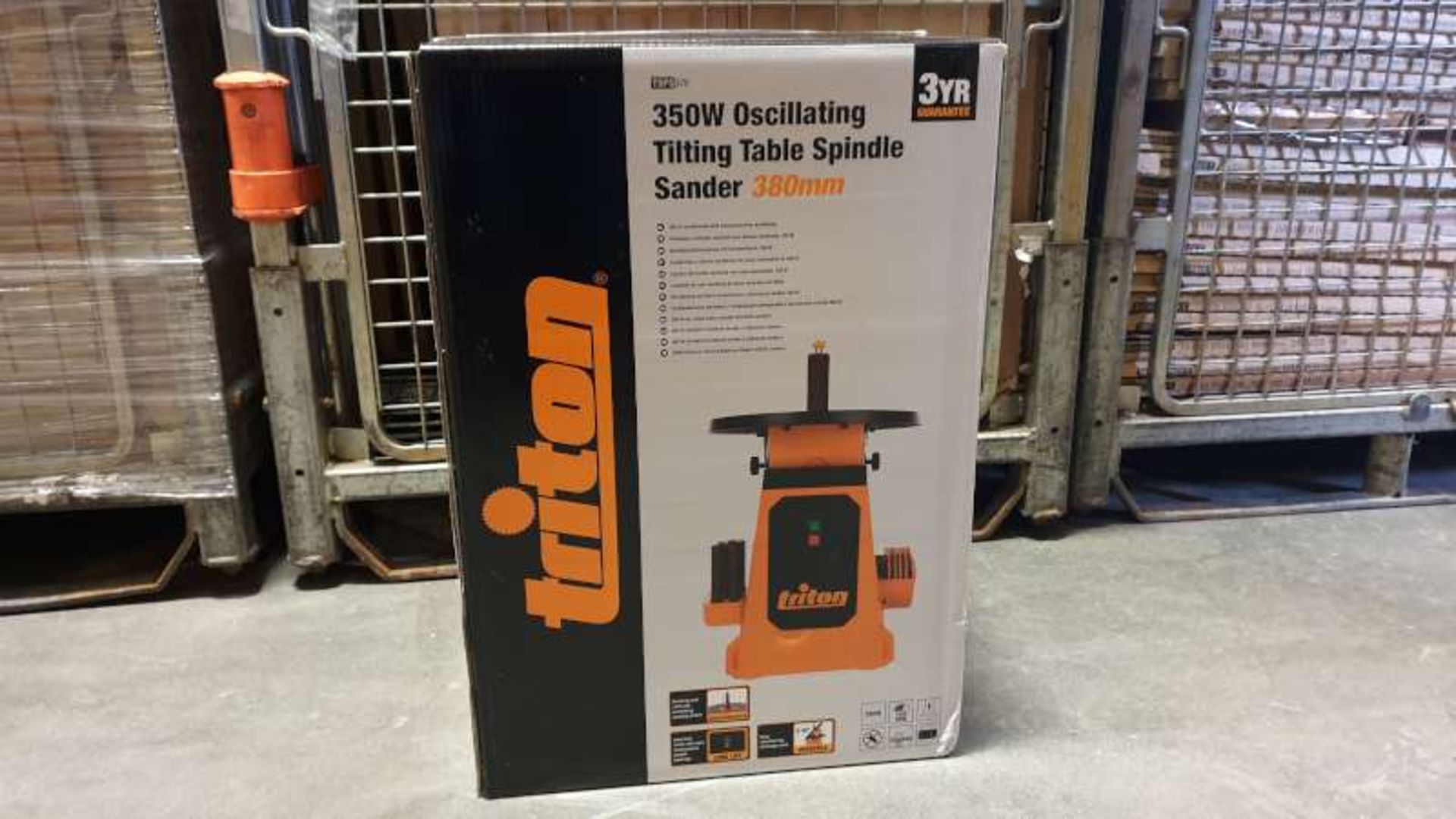 BRAND NEW BOXED TRITON 350 WATT OSCILLATING TILTING TABLE SPINDLE SANDER 380MM