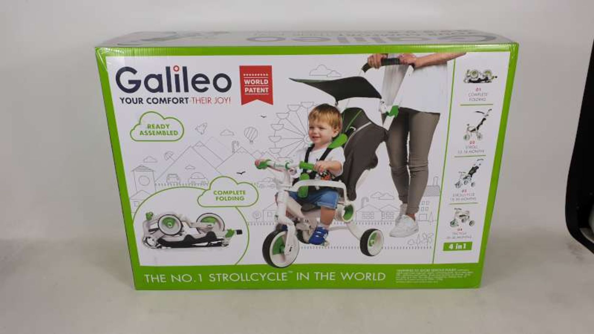 BRAND NEW BOXED GALILEO 4 IN 1 FOLDABLE STROLLCYCLE