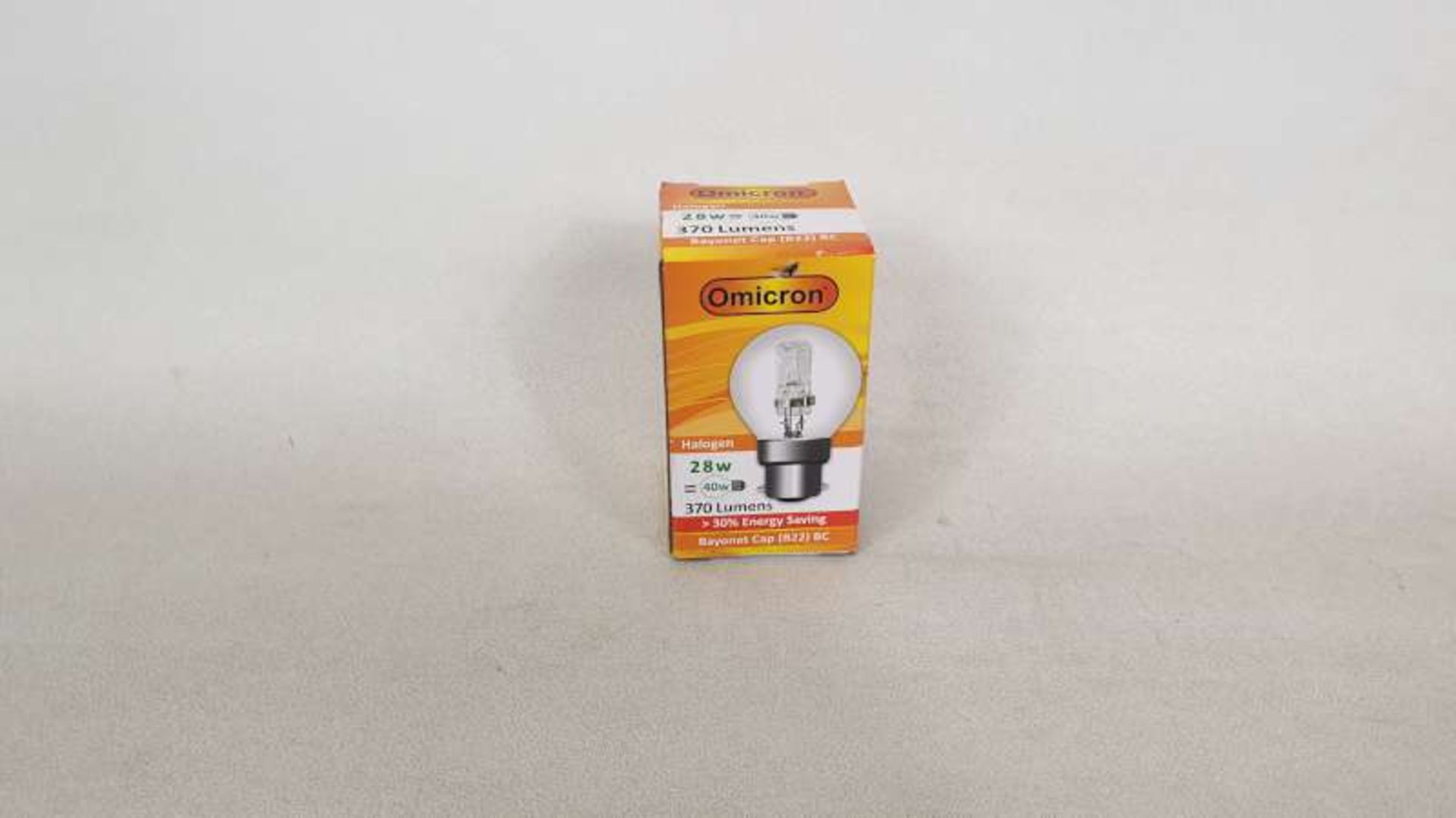 120 X 18 WATT OMICRON LIGHT BULBS IN 2 BOXES