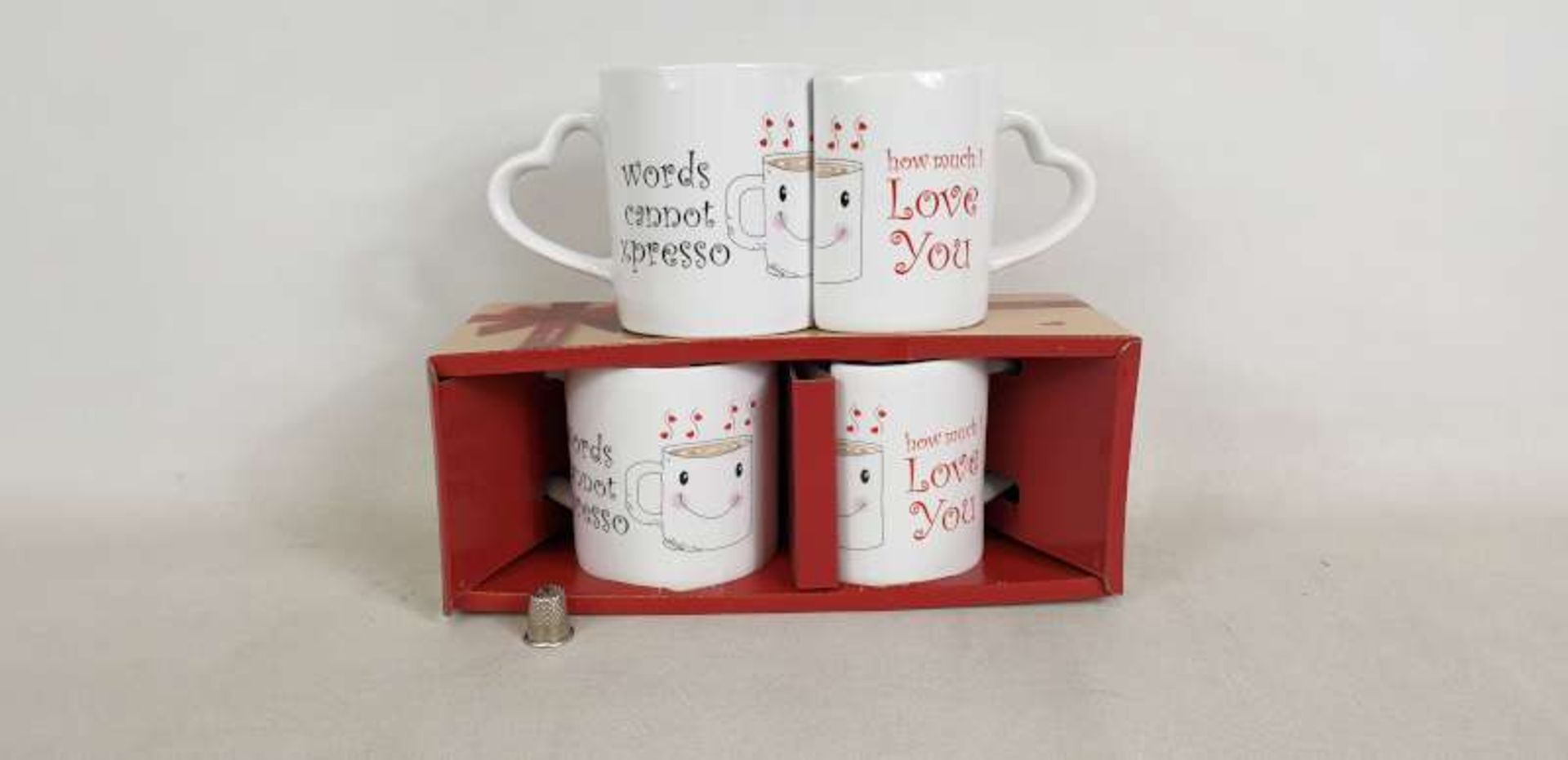 60 X SETS OF 2 MUGS IN 3 BOXES