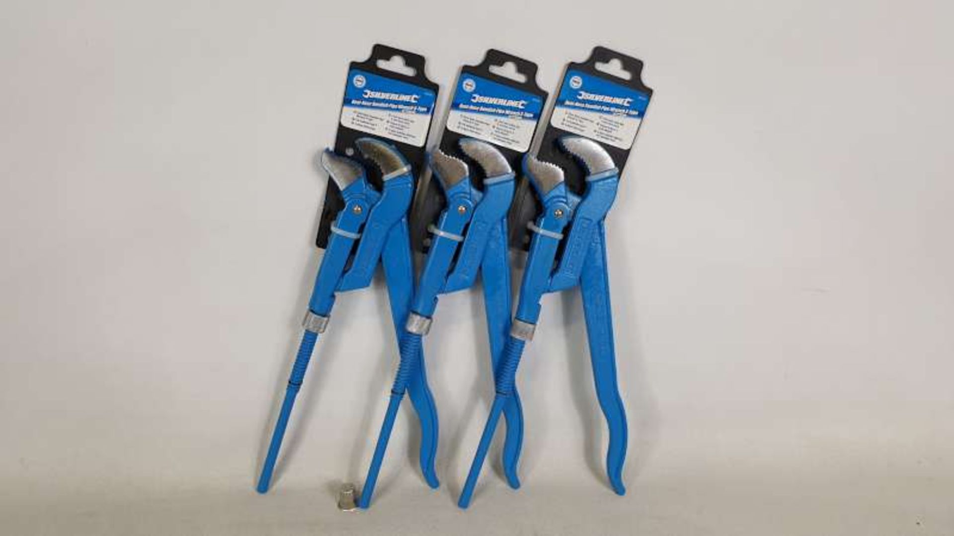 24 X BRAND NEW SILVERLINE BENT NOSE SWEDISH PIPE WRENCH S-TYPE 25MM IN 1 BOX