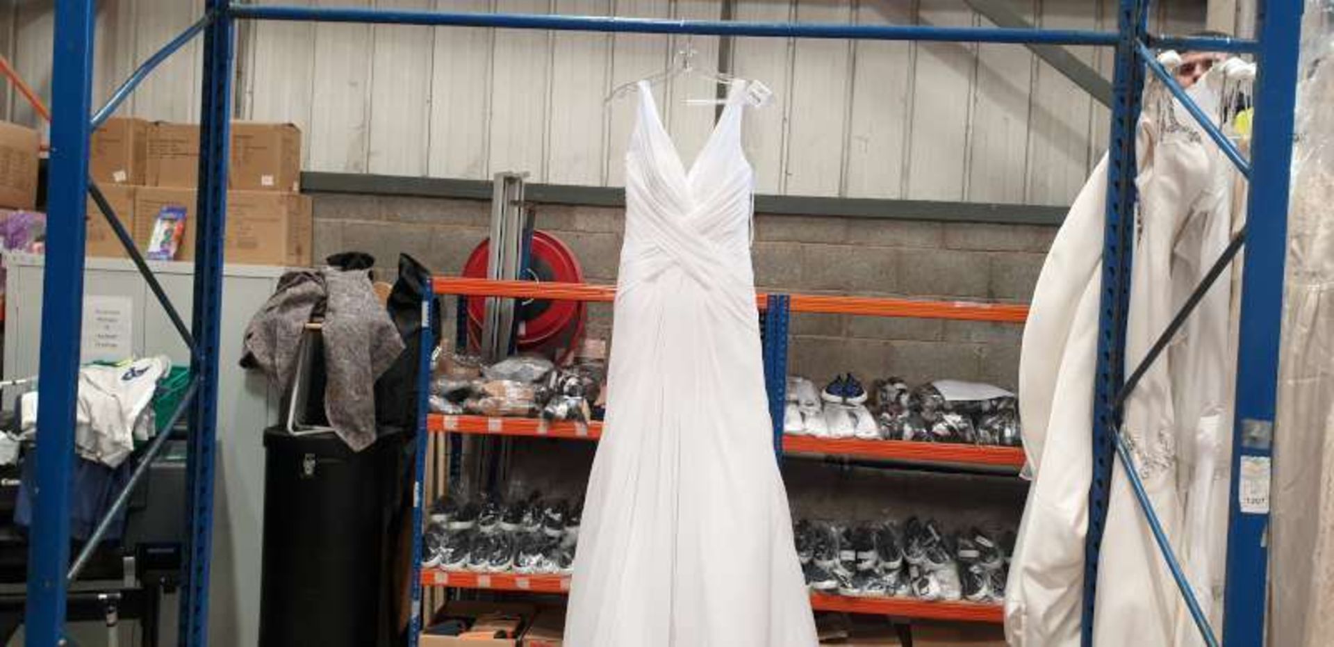 DIANE HARBRIDGE SIZE 8 WHITE PLAIN WEDDING DRESS