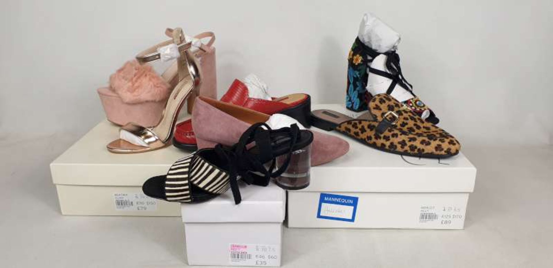 10 X BOXED TOP SHOP SHOES IN VARIOUS STYLES AND SIZES