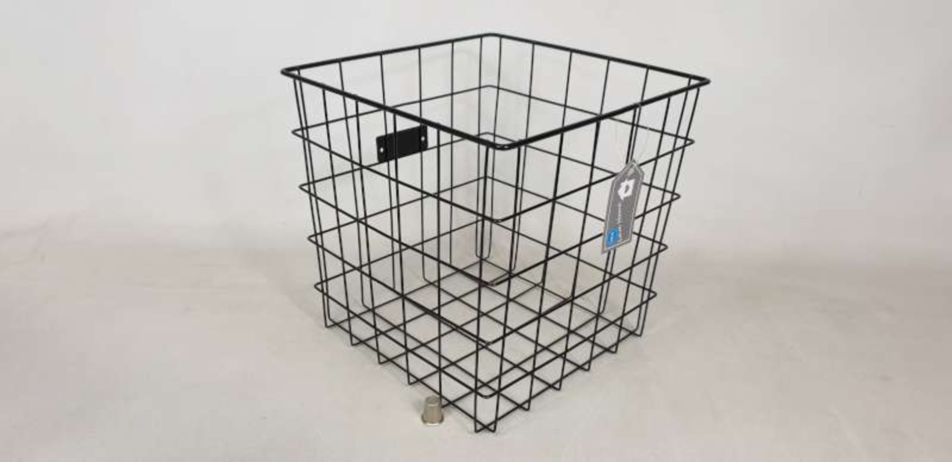 20 X BRAND NEW BOXED BLACK METAL STORAGE BASKETS IN 5 BOXES