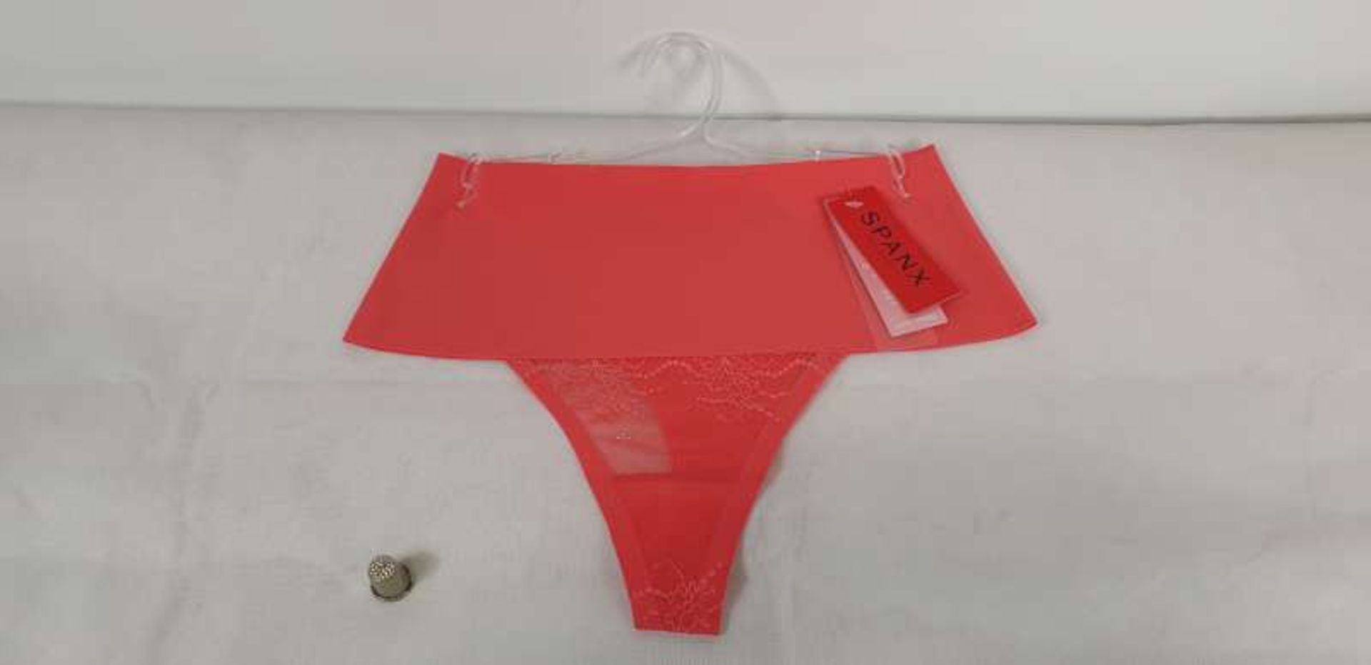 20 X SPANX PASSION FRUIT COLOURED THONGS SIZE XS AND MEDIUM APPROX RRP £600