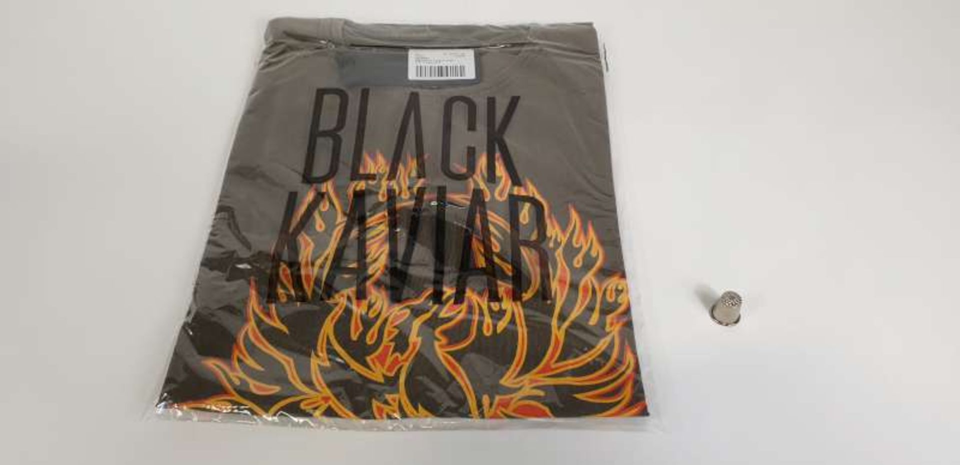 10 X BRAND NEW BLACK KAVIAR PARIS T SHIRTS WITH PHOENIX PRINT DETAIL IN VARIOUS SIZES