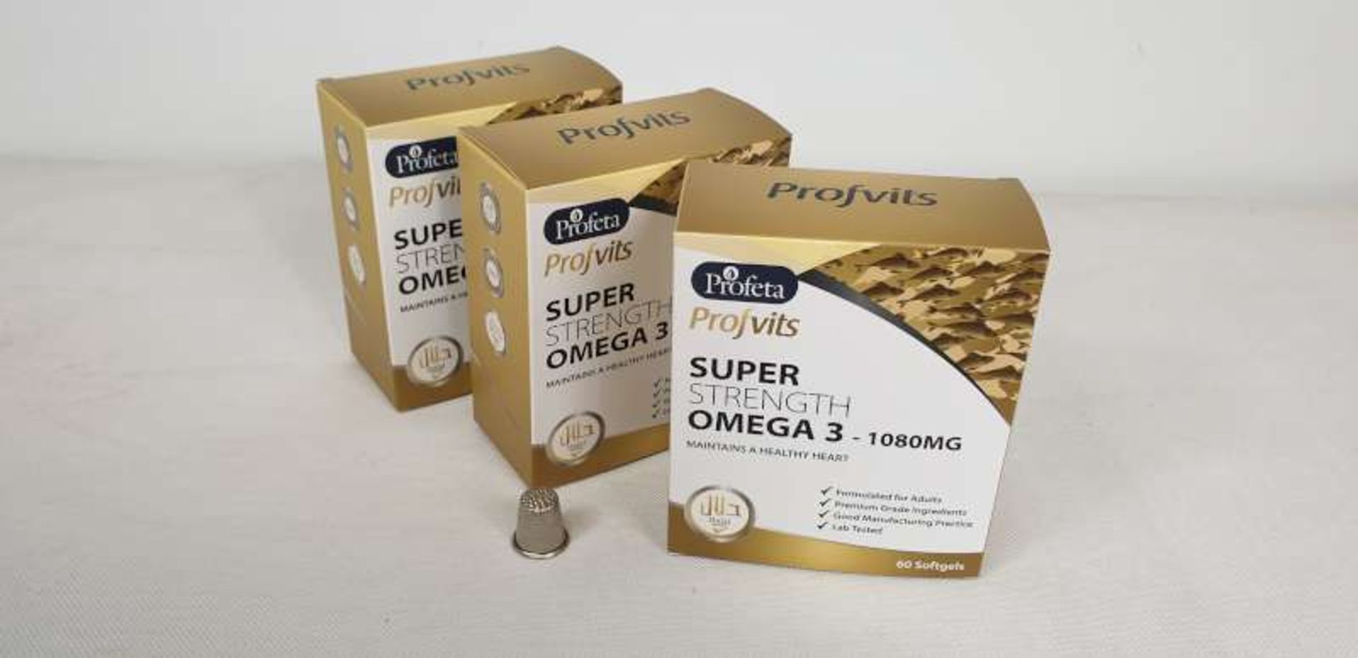 64 X PACKS OF 60 PROFETA PROFITS SUPER STRENGTH OMEGA 3 SOFT GELS IN 1 BOX, RRP OF EACH PACK £12.99