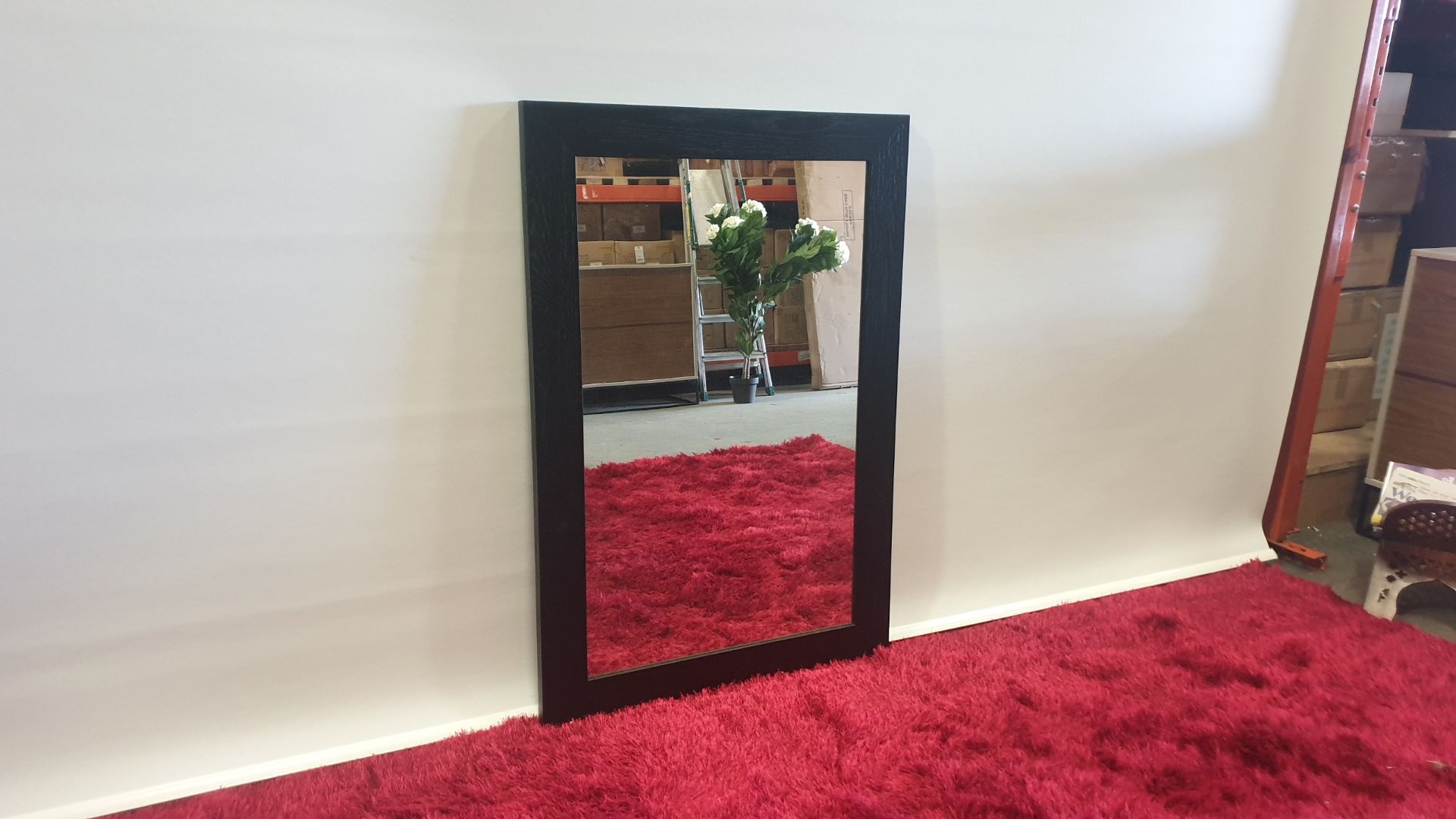 BRAND NEW DARK OAK FRAMED MIRROR 1100 X 750 X 25MM RRP £99