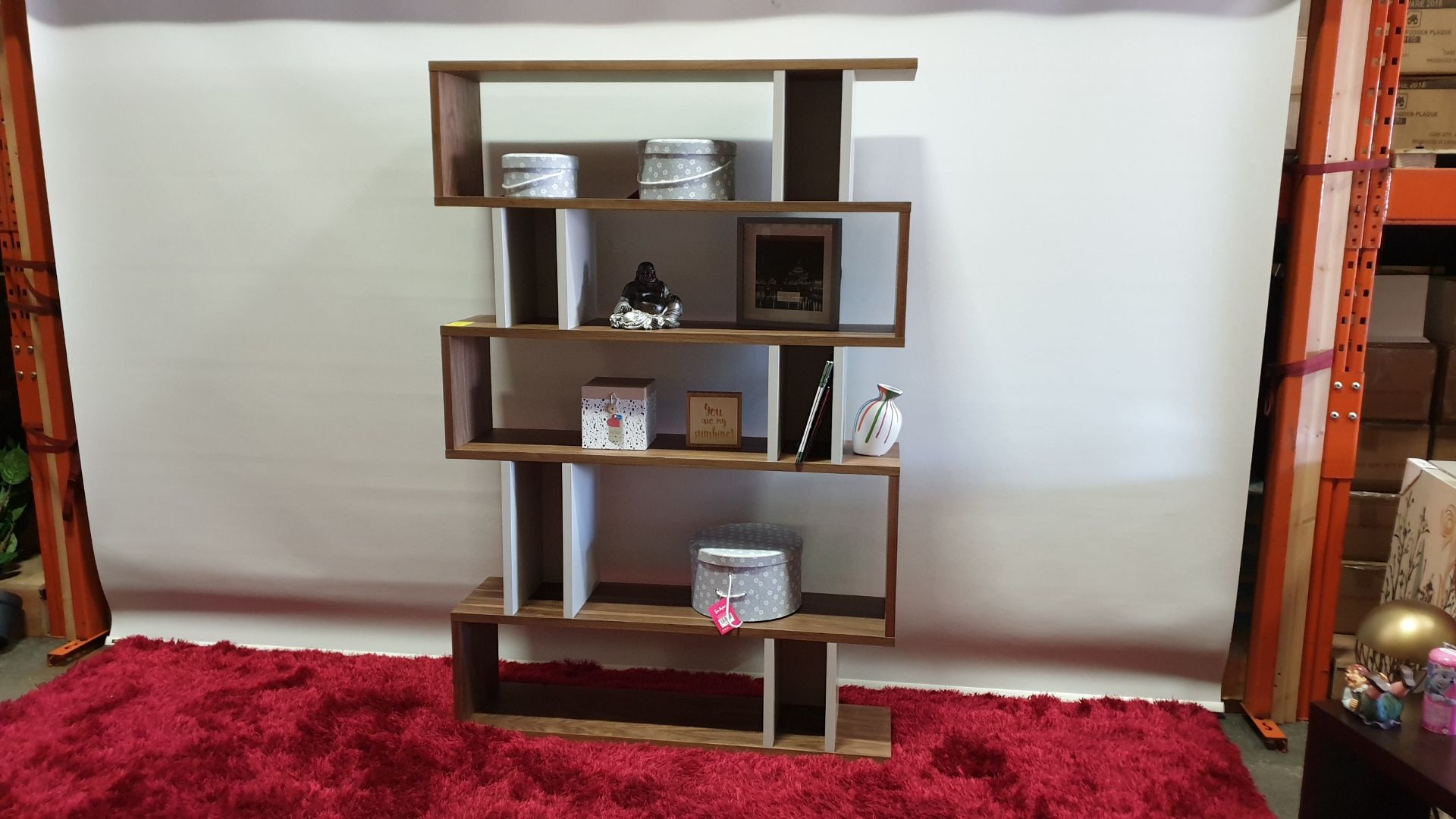 BRAND NEW CONTENT BY TERRANCE CONRAN BALANCE TALL SHELVING COLOUR WALNUT / WHITE SIZE H1800 X