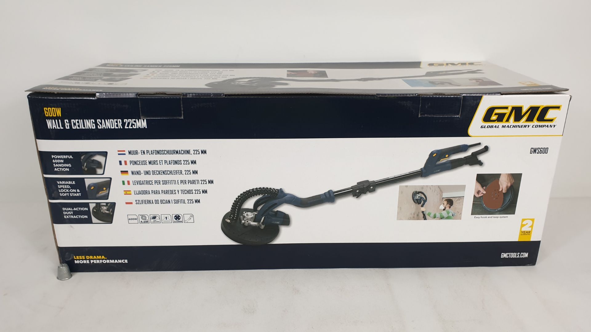 GMC 600W WALL & CEILING SANDER 225M (PRODUCT CODE 264803) - (WITH 2 YEAR MANUFACTURERS GUARANTEE)