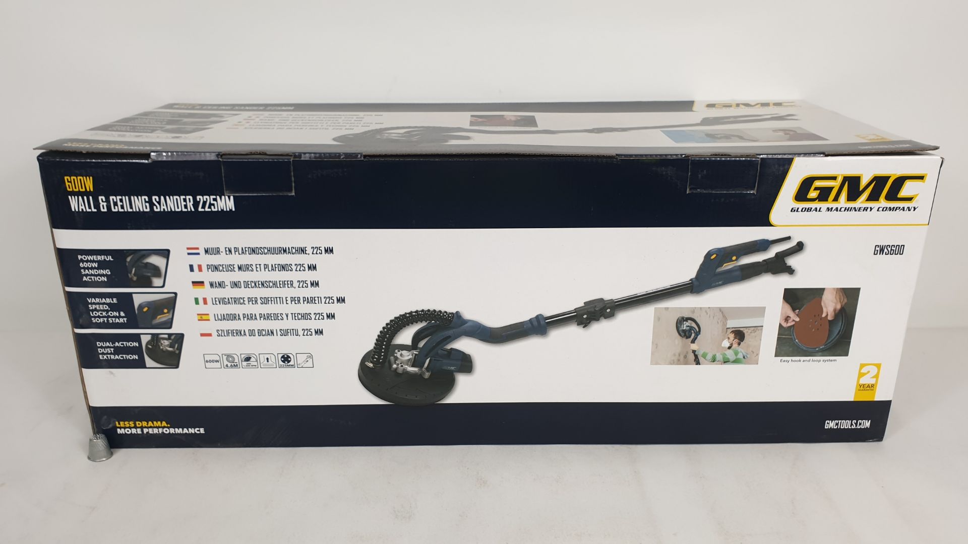 GMC 600W WALL & CEILING SANDER 225M (PRODUCT CODE 264803) - (WITH 2 YEAR MANUFACTURERS GUARANTEE)