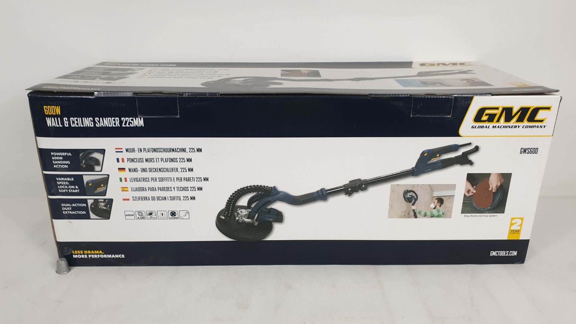 GMC 600W WALL & CEILING SANDER 225M (PRODUCT CODE 264803) - (WITH 2 YEAR MANUFACTURERS GUARANTEE)