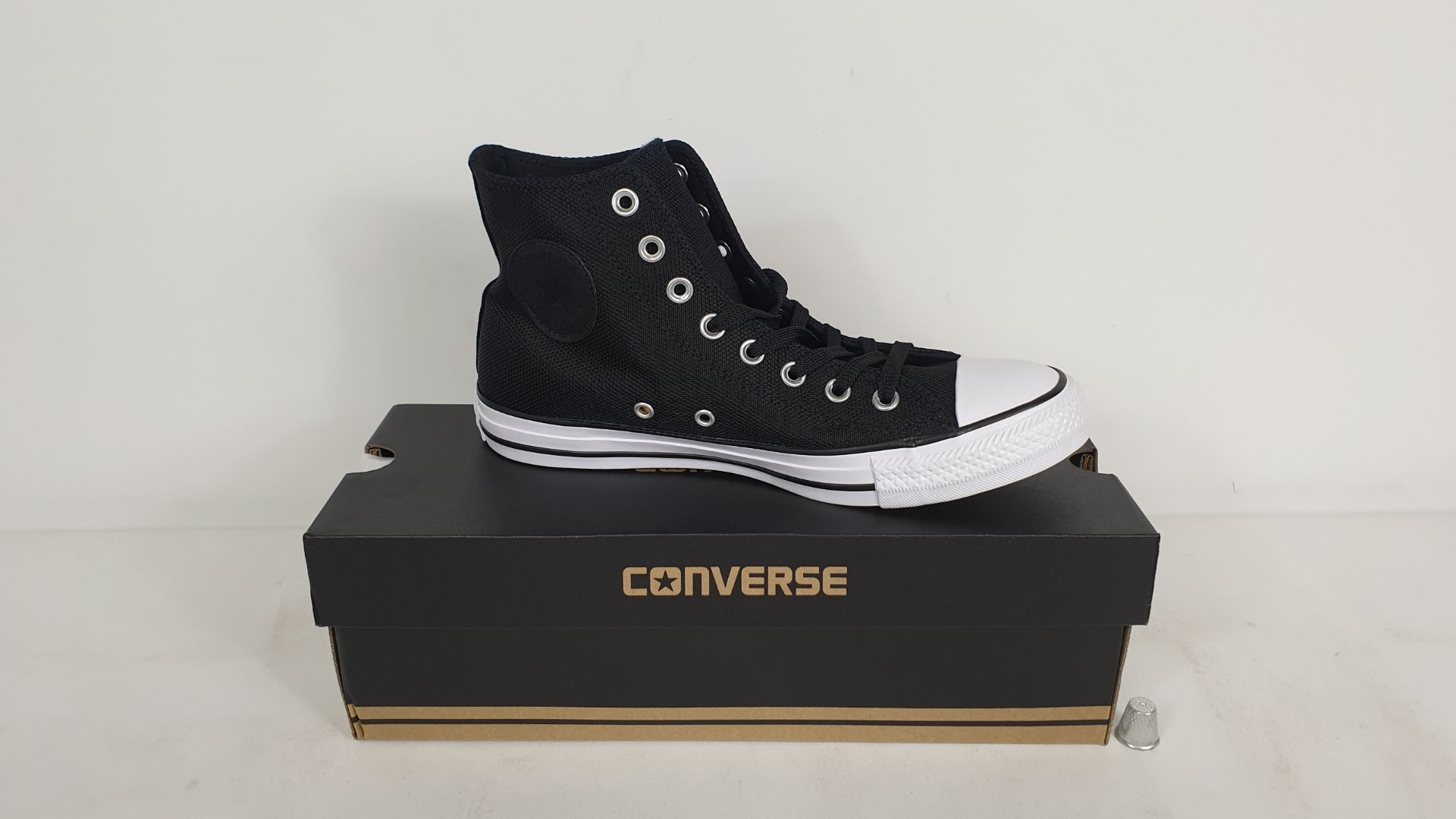 6 X PAIRS OF CONVERSE TRAINERS CTAS HI BLACK/ WHITE SIZE 7 - BRAND NEW AND BOXED
