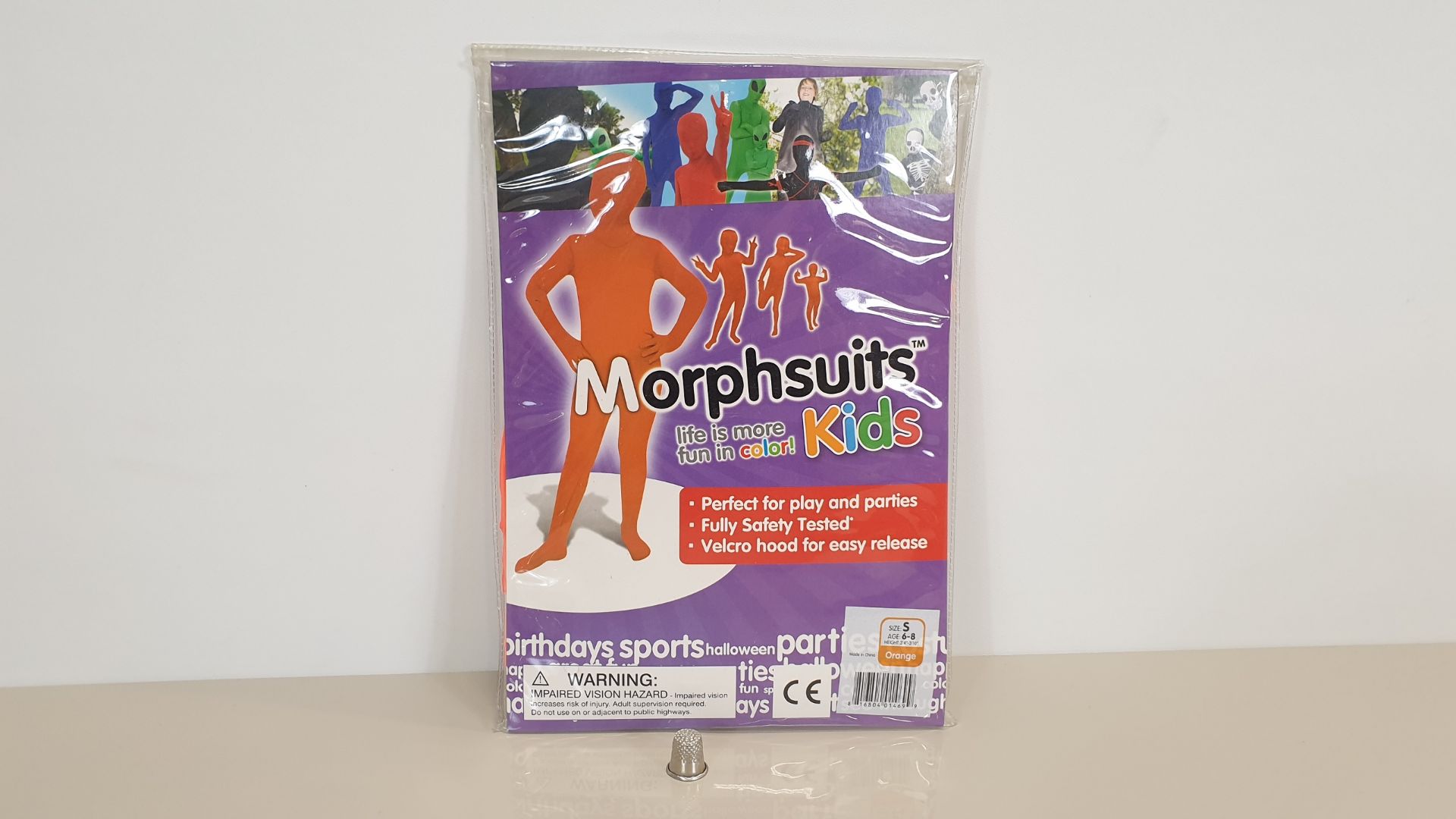20 X ORANGE KIDS MORPH SUITS - SIZE S (SUGGESTED 6-8 YEARS - HEIGHT 3'4"-3'10")