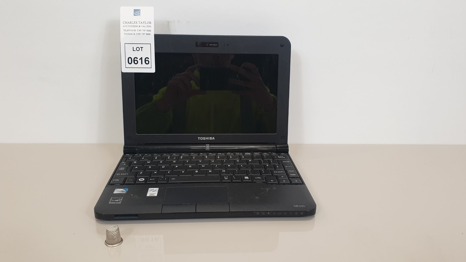 TOSHIBA LAPTOP (MODEL NB200123) COMES WITH WEBCAM AND CHARGER