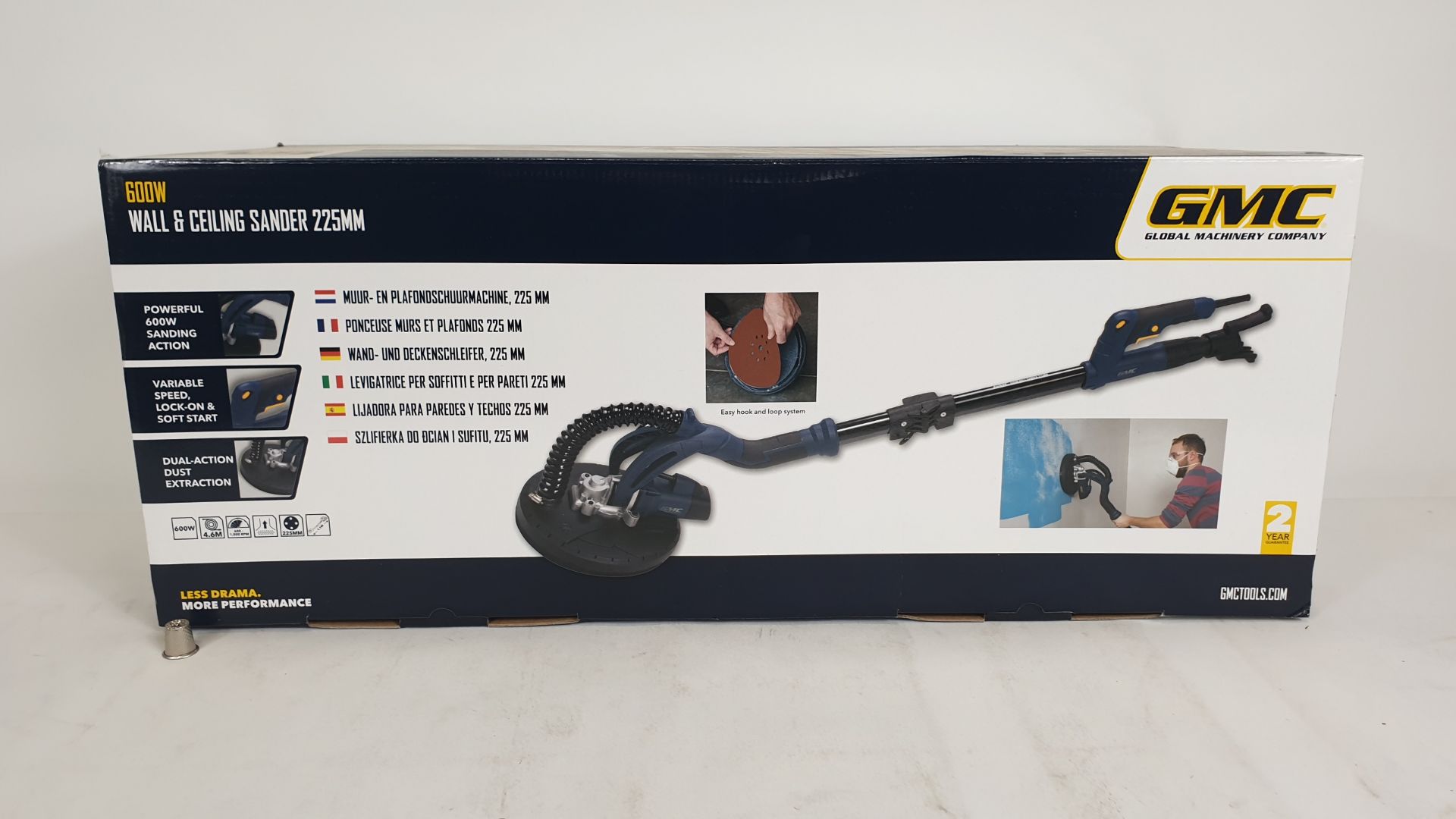 GMC 600W WALL AND CEILING SANDER 225M (PRODUCT CODE 264803) - (WITH 2 YEAR MANUFACTURERS GUARANTEE)