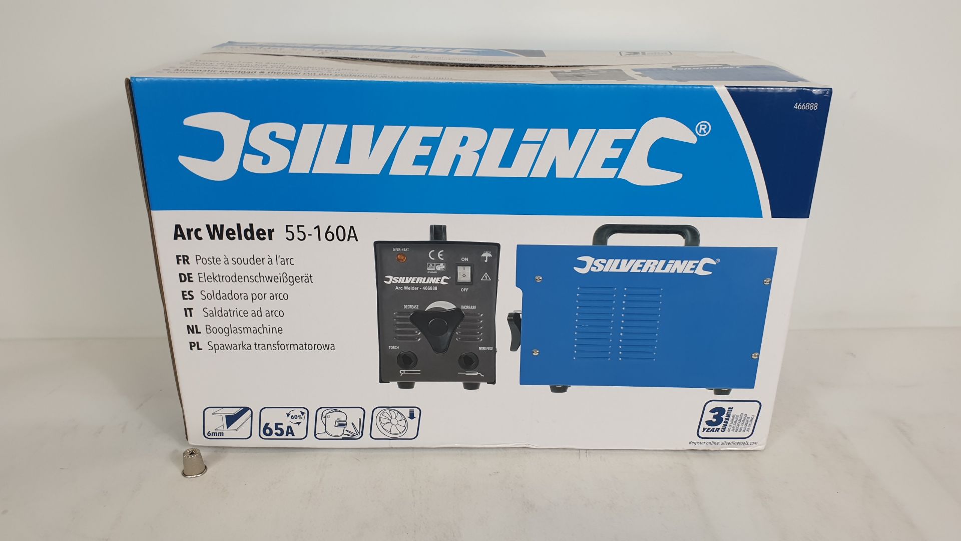 BRAND NEW BOXED SILVERLINE ARC WELDING SET 55 - 160A (PRODUCT CODE 466888) COMPRISING ARC WELDER,