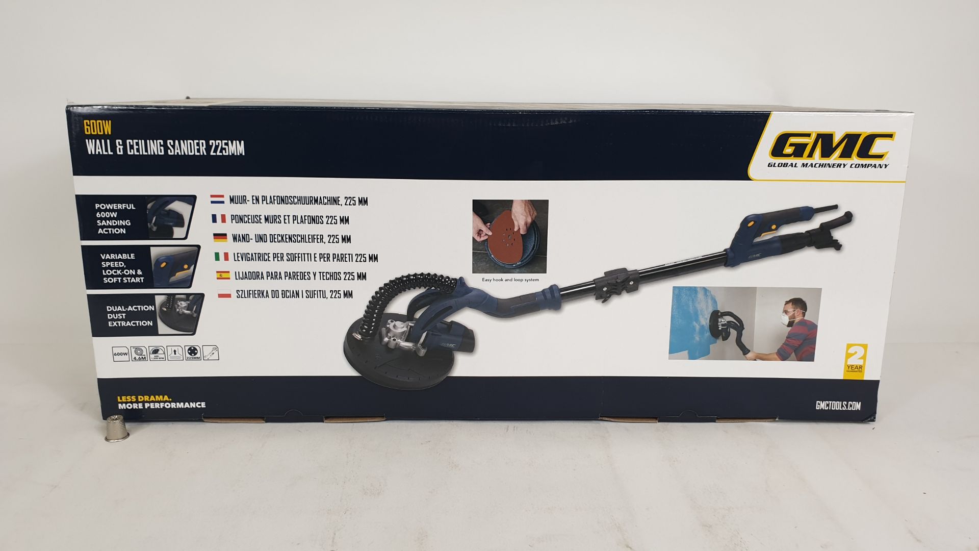 GMC 600W WALL AND CEILING SANDER 225M (PRODUCT CODE 264803) - (WITH 2 YEAR MANUFACTURERS GUARANTEE)